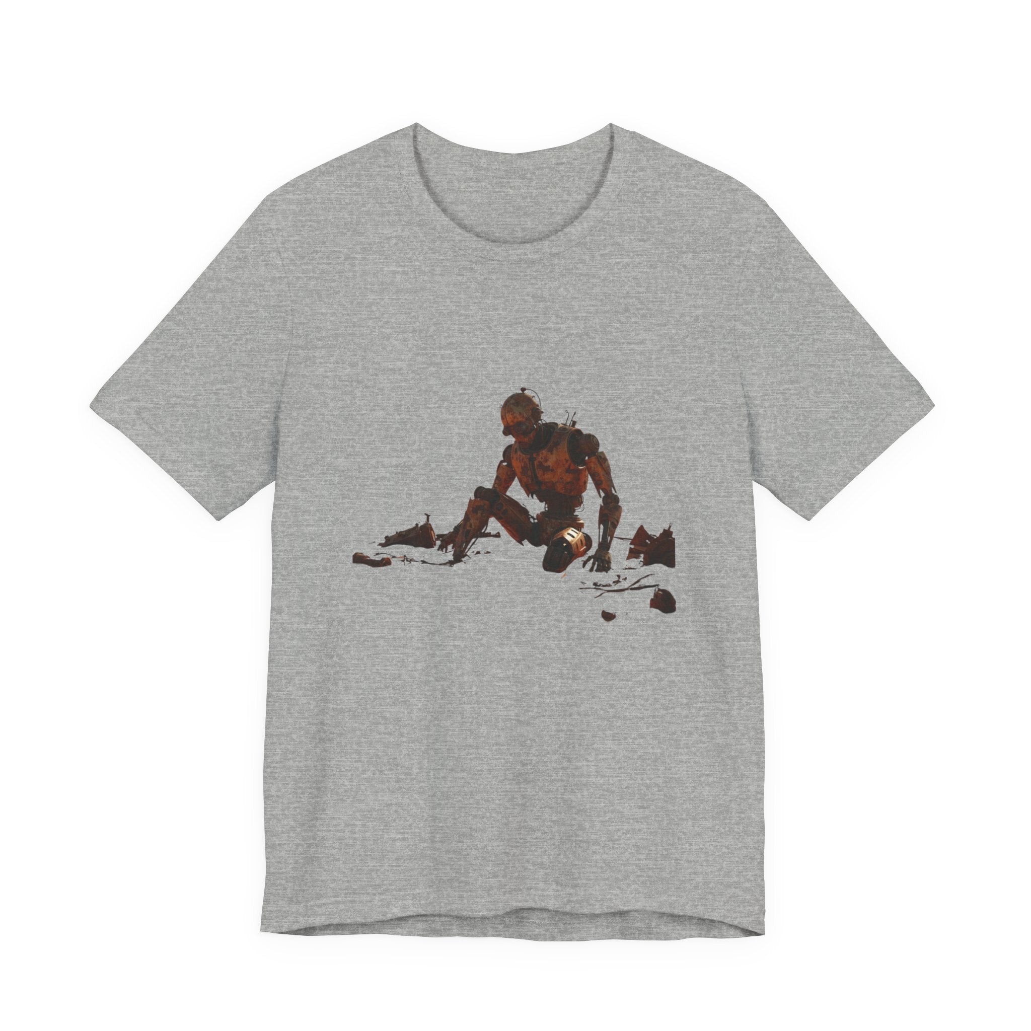 Survivor Figure Graphic Tee — Desert Wanderer Illustration T-Shirt