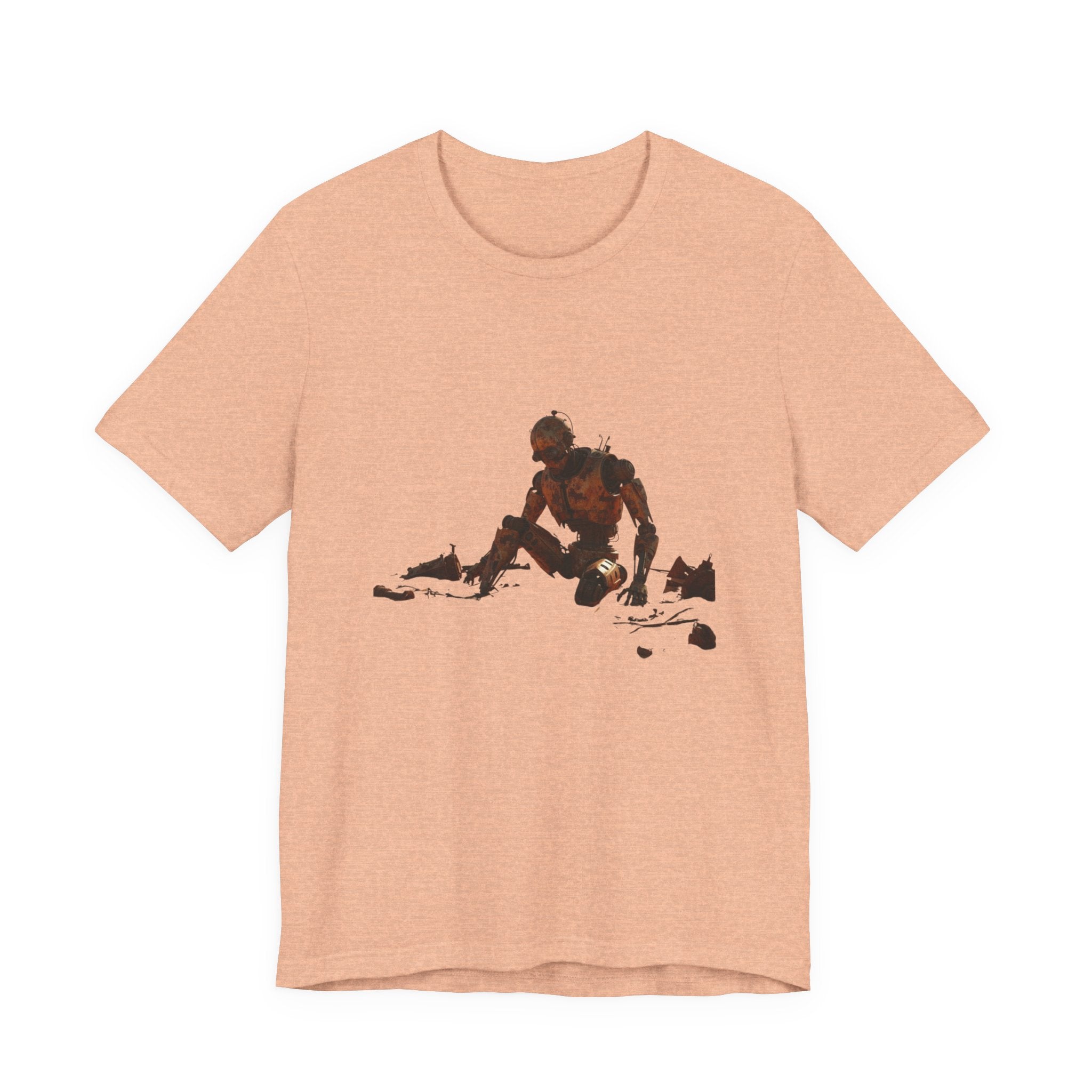 Survivor Figure Graphic Tee — Desert Wanderer Illustration T-Shirt