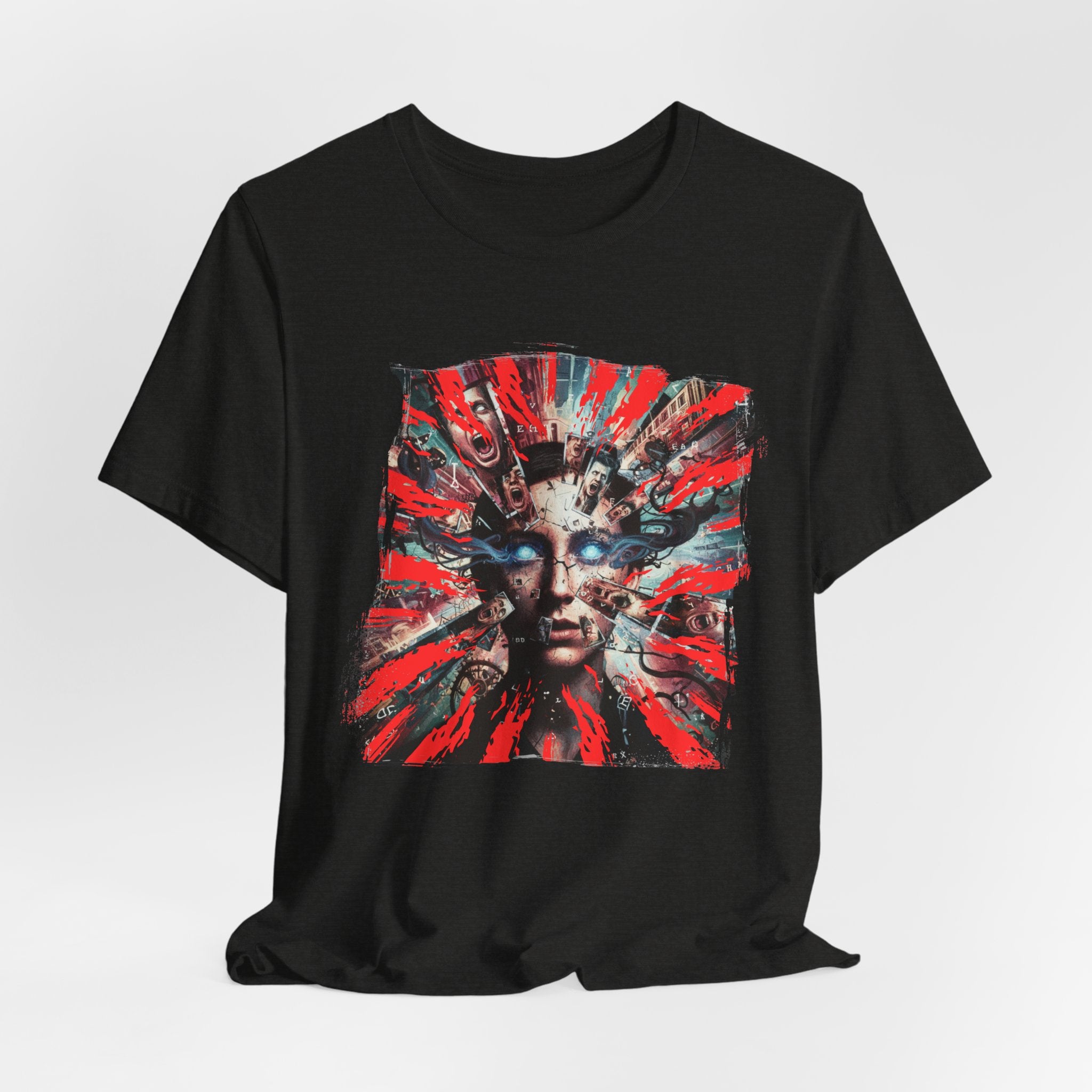 Surreal Sunburst Face Graphic Tee