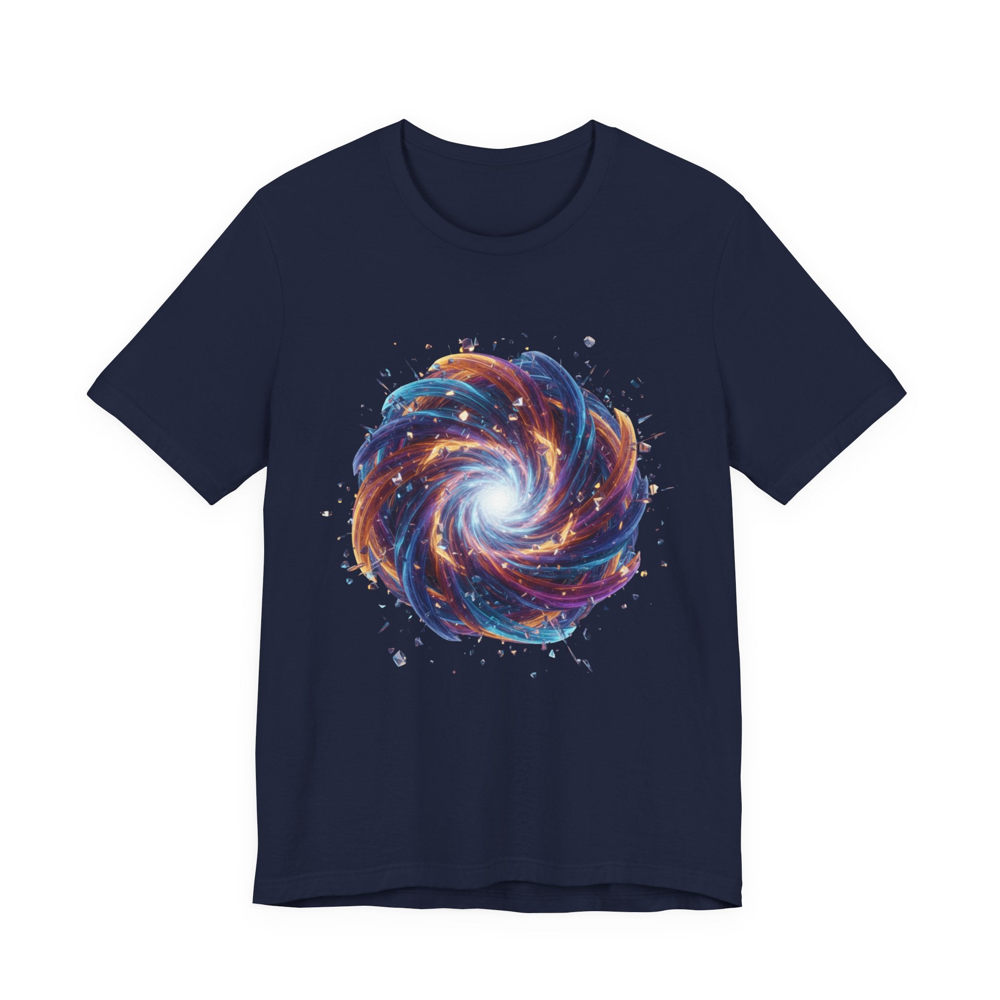 Galaxy Spiral Art Tee — Colorful Cosmic Swirl T-Shirt
