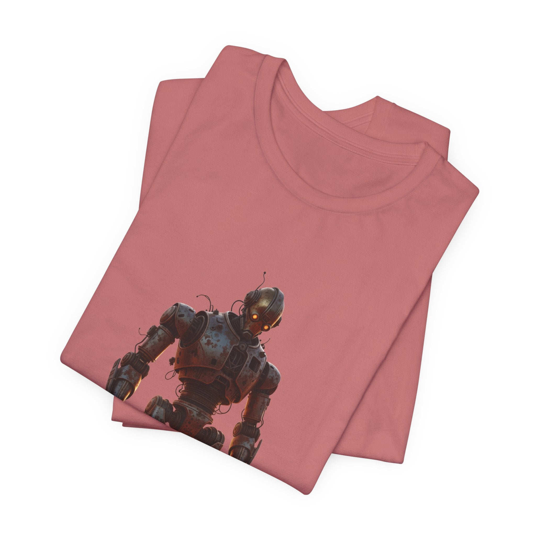 Retro Robot Graphic Tee — Vintage Mech Illustration T-Shirt