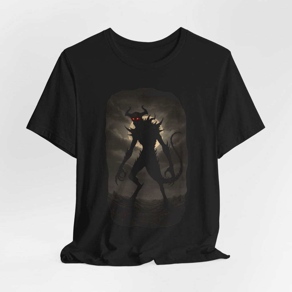 Monster Silhouette Tee — Dark Shadow Demon Graphic T-Shirt