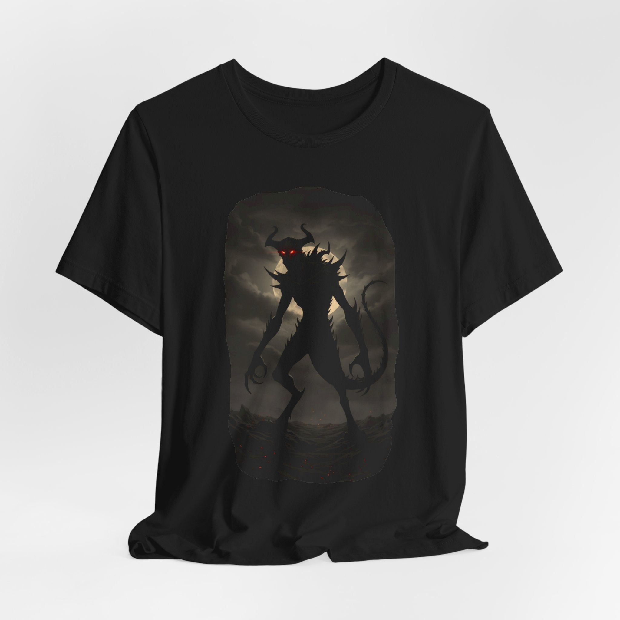 Monster Silhouette Tee — Dark Shadow Demon Graphic T-Shirt
