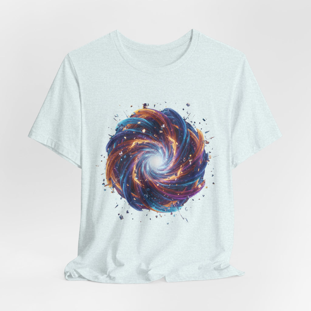 Galaxy Spiral Art Tee — Colorful Cosmic Swirl T-Shirt