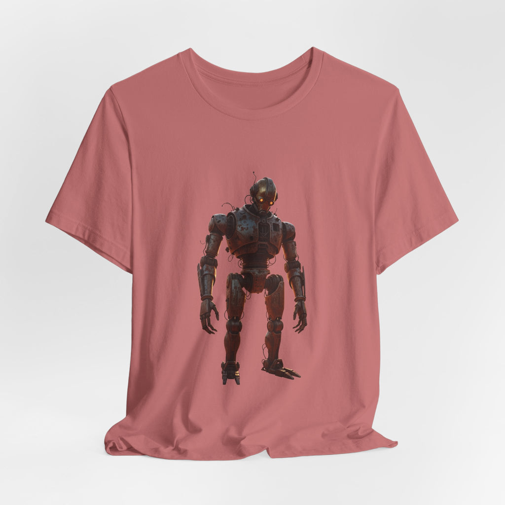 Retro Robot Graphic Tee — Vintage Mech Illustration T-Shirt