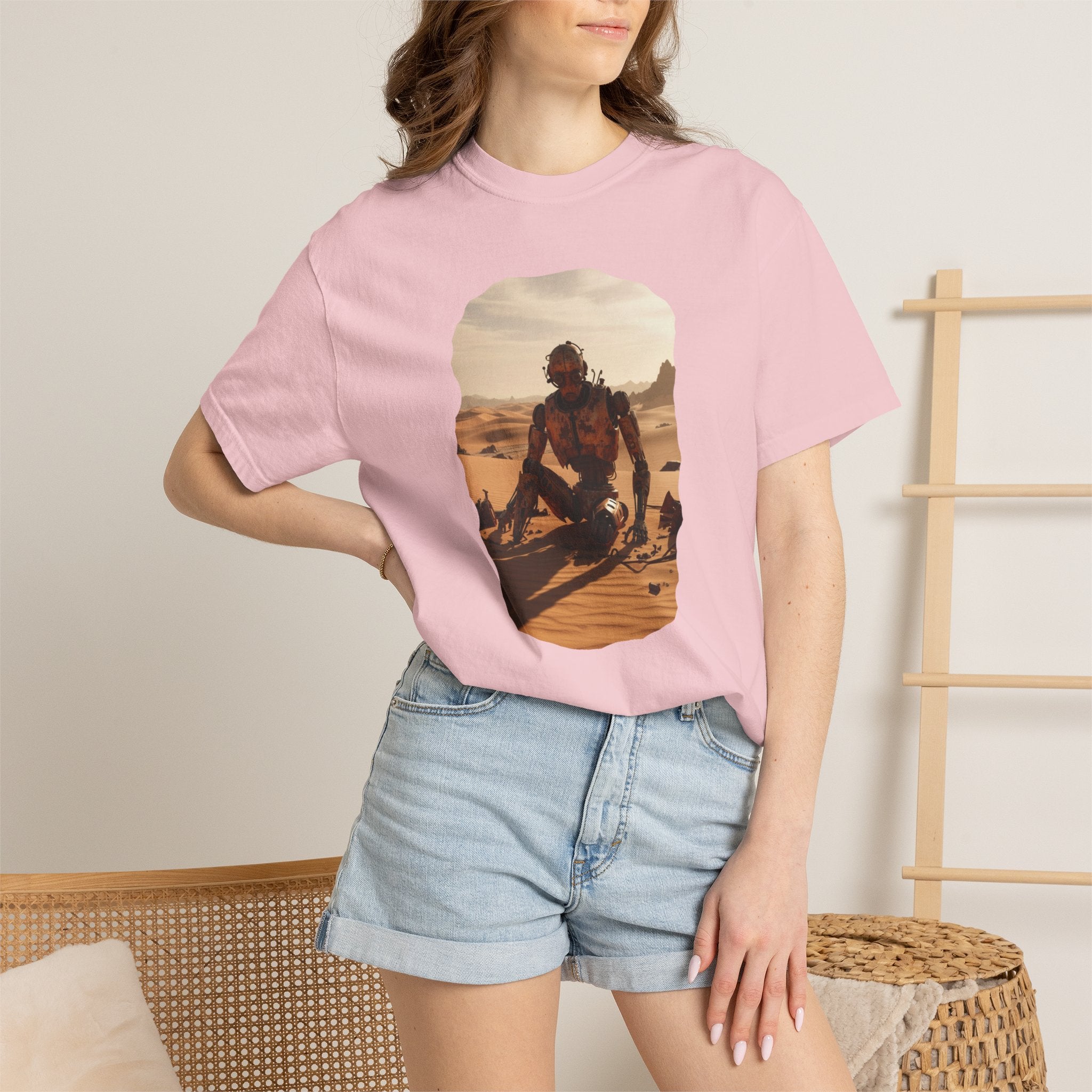 Desert Surfer T-Shirt — Vintage Sunlit Sandboarding Graphic Tee