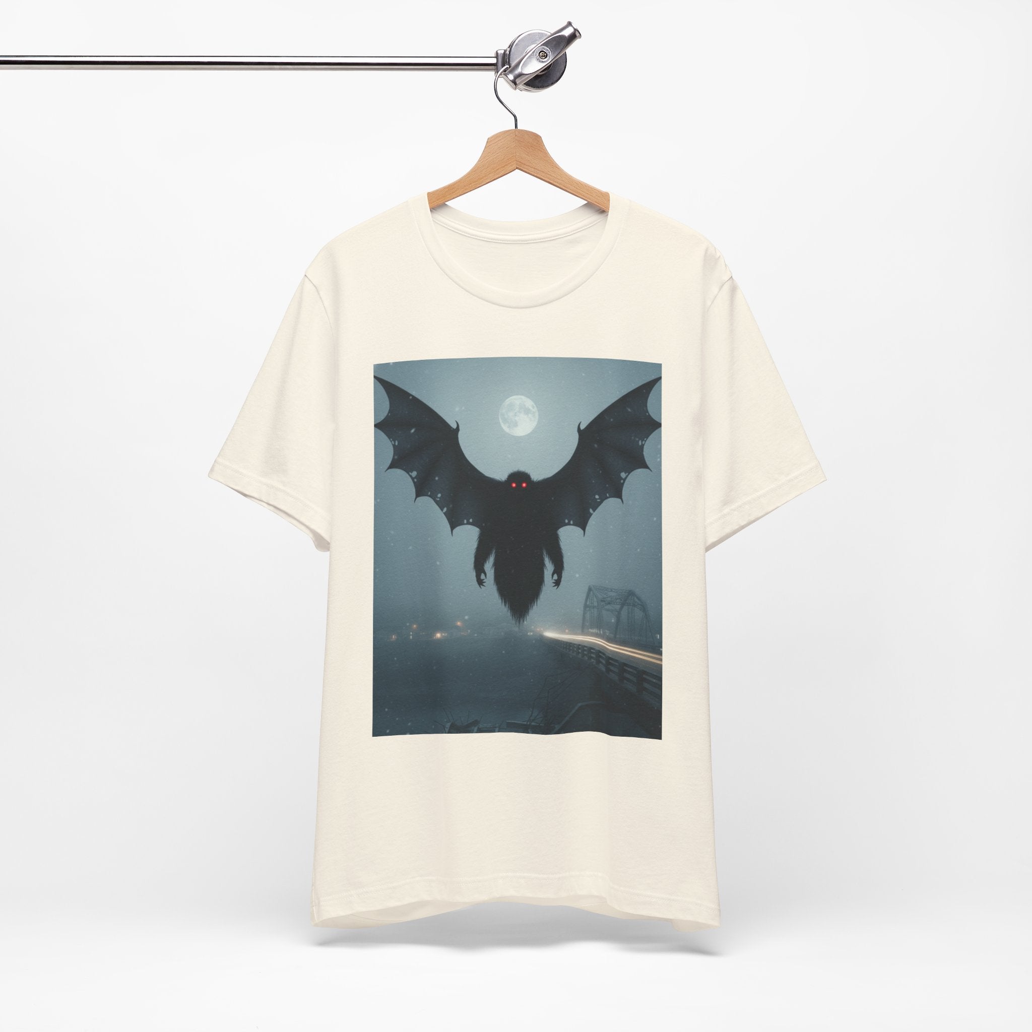 Mothman Moonlight T-Shirt — Cryptid Retro Horror Tee