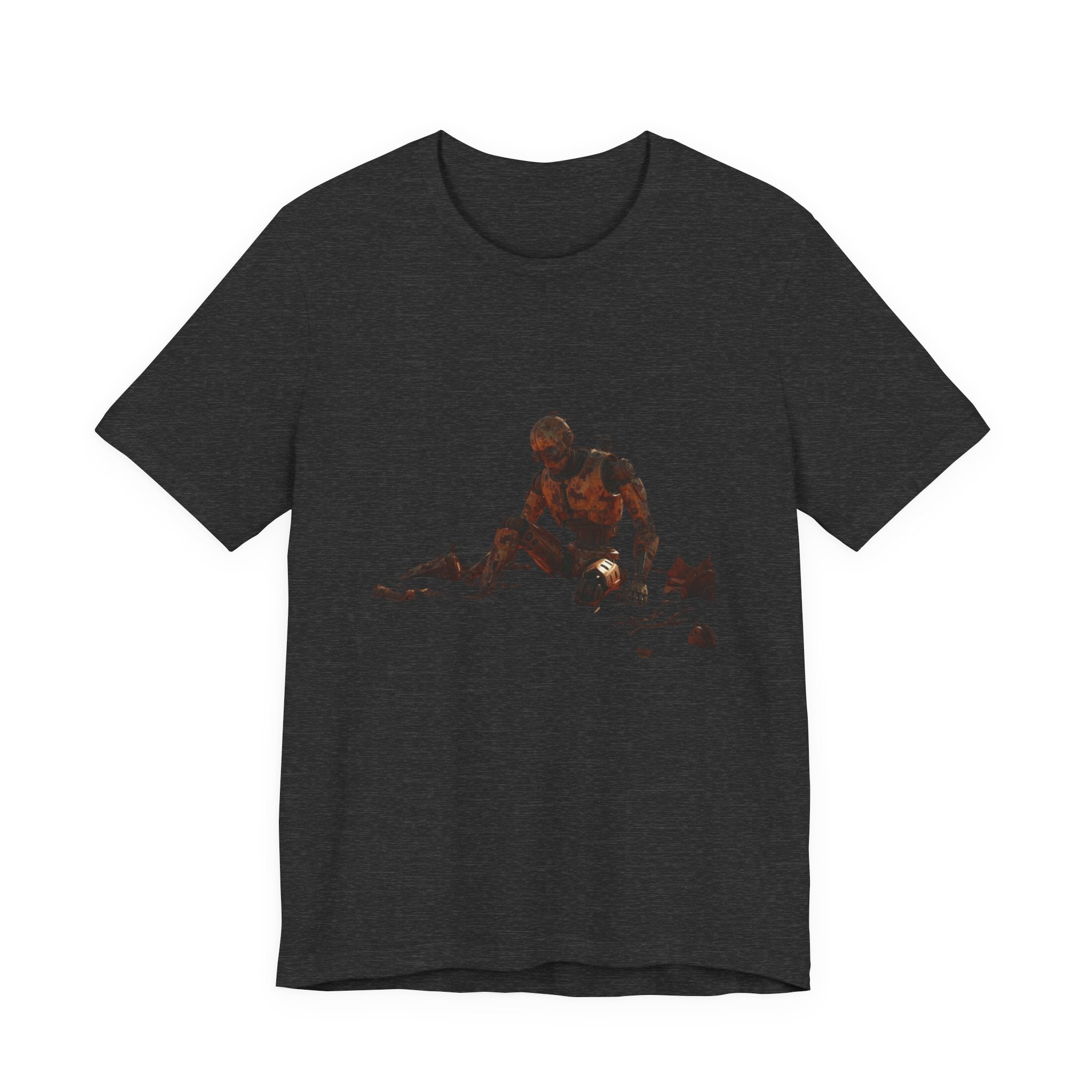 Survivor Figure Graphic Tee — Desert Wanderer Illustration T-Shirt