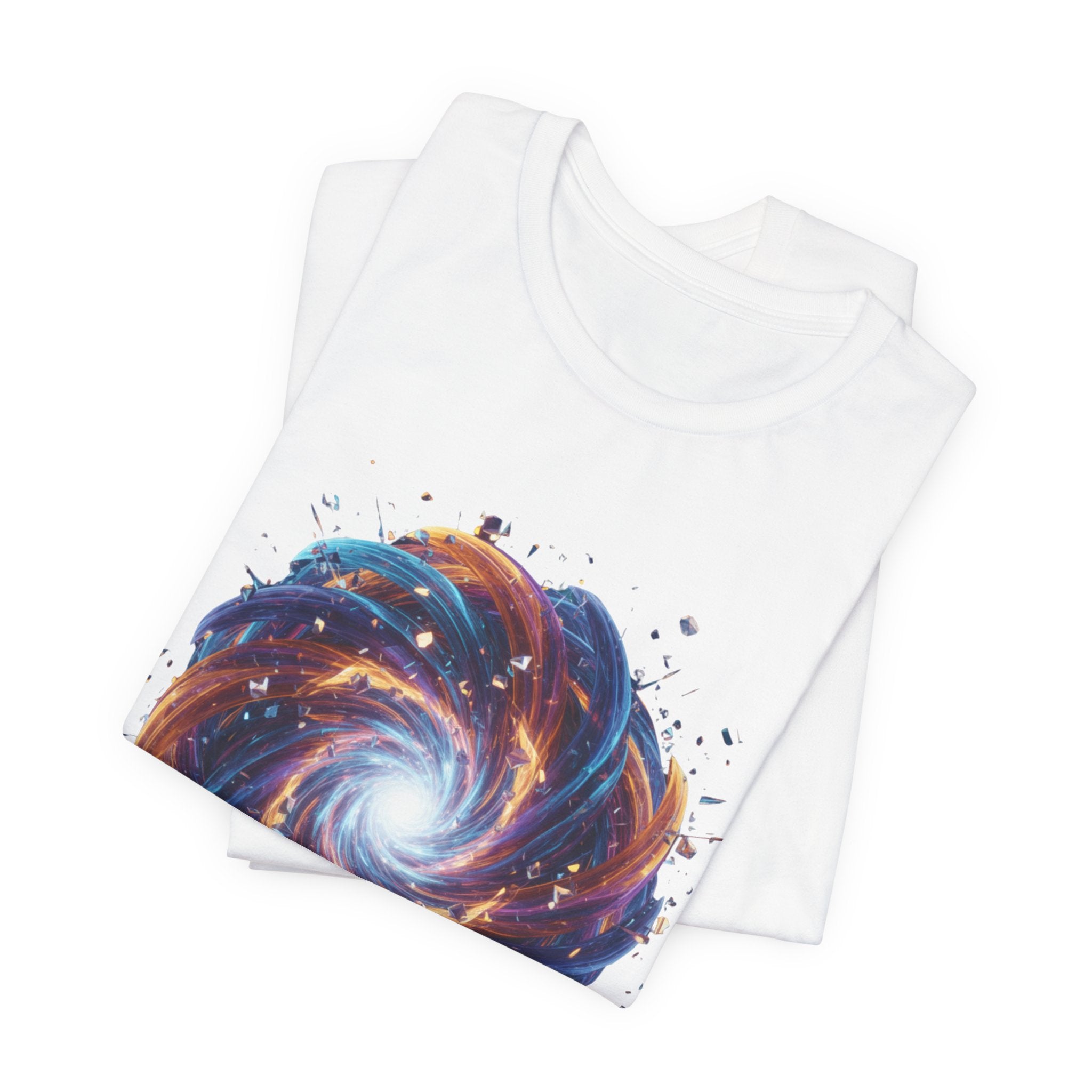 Galaxy Spiral Art Tee — Colorful Cosmic Swirl T-Shirt