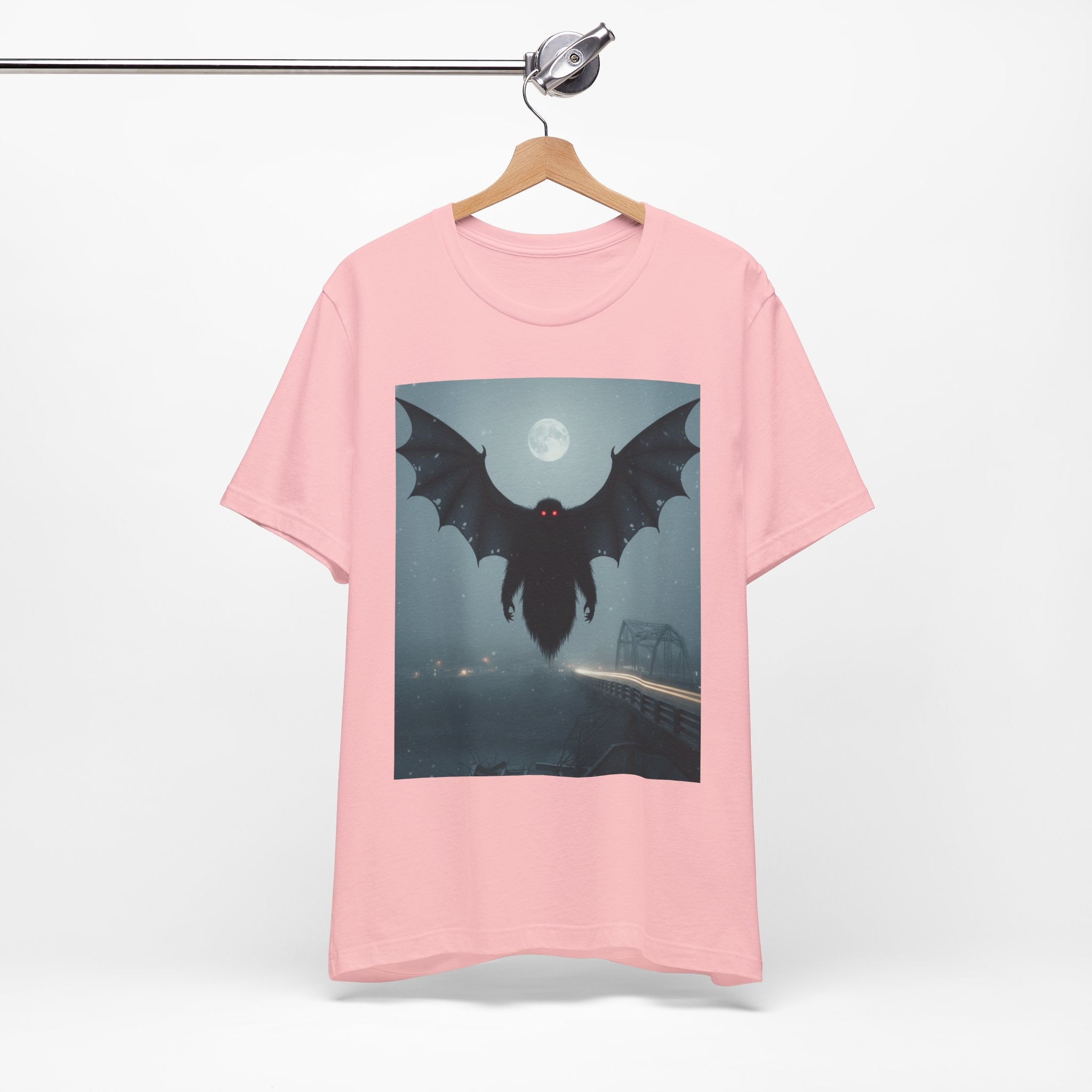 Mothman Moonlight T-Shirt — Cryptid Retro Horror Tee