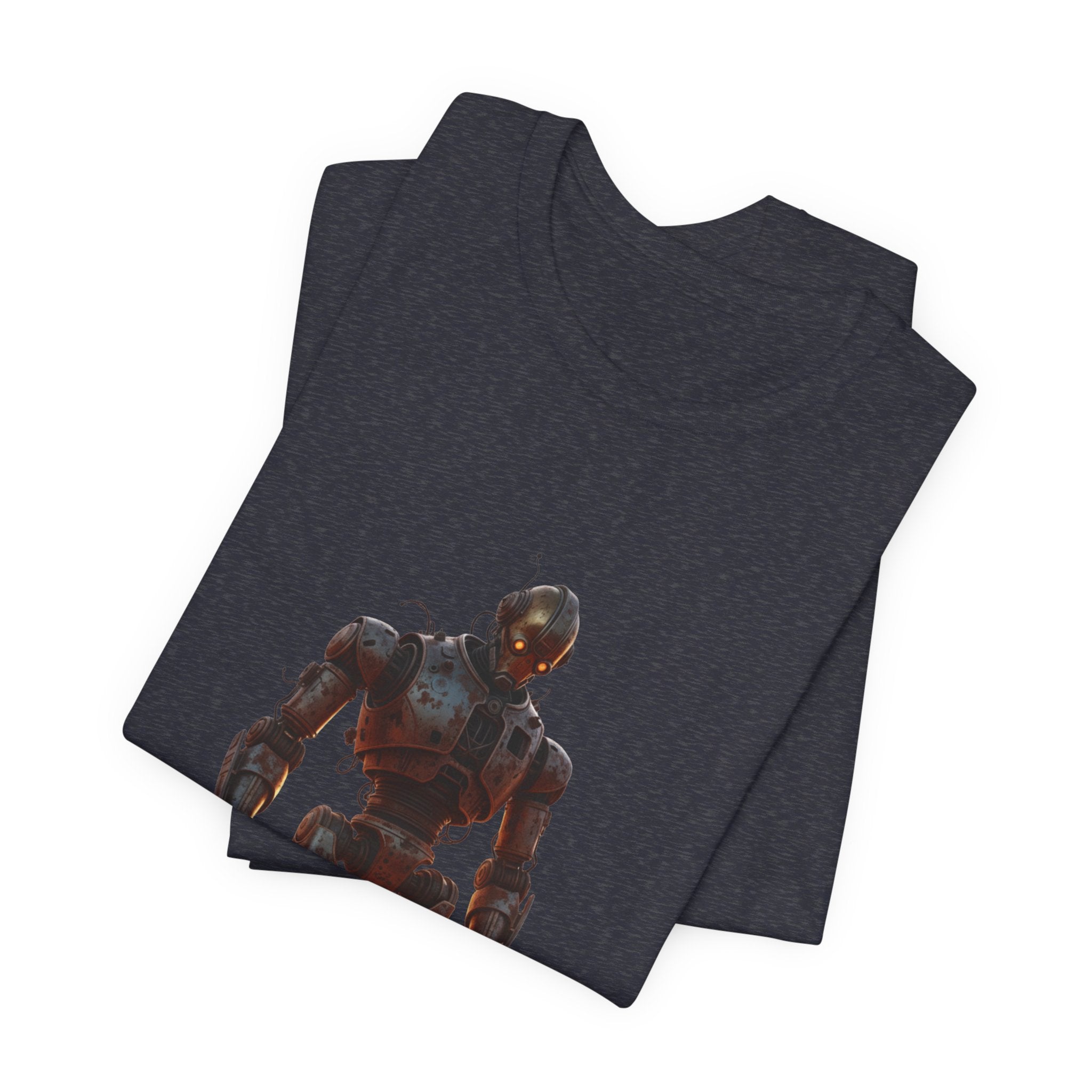 Retro Robot Graphic Tee — Vintage Mech Illustration T-Shirt