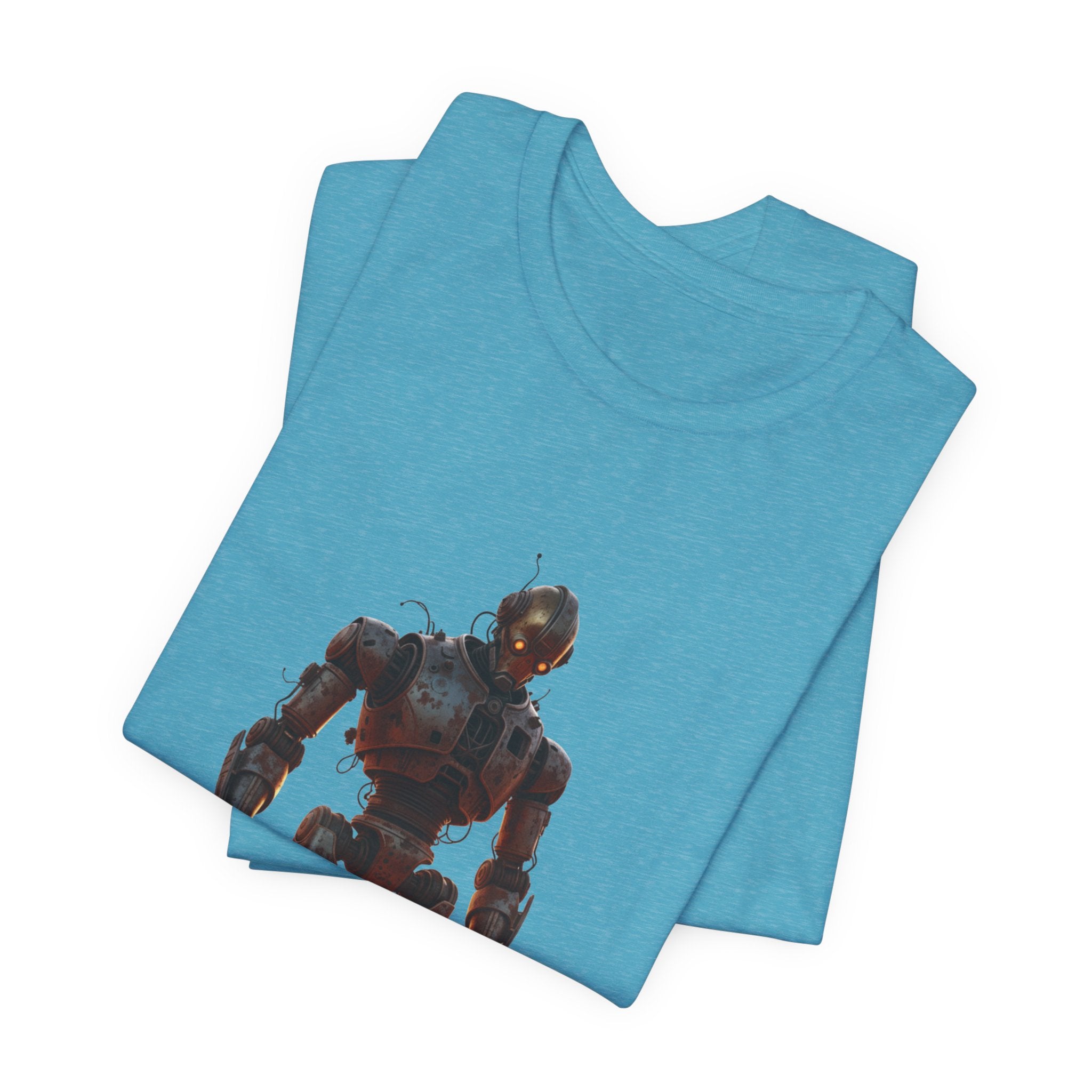 Retro Robot Graphic Tee — Vintage Mech Illustration T-Shirt