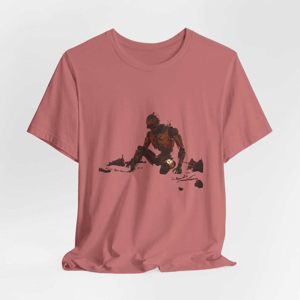 Survivor Figure Graphic Tee — Desert Wanderer Illustration T-Shirt