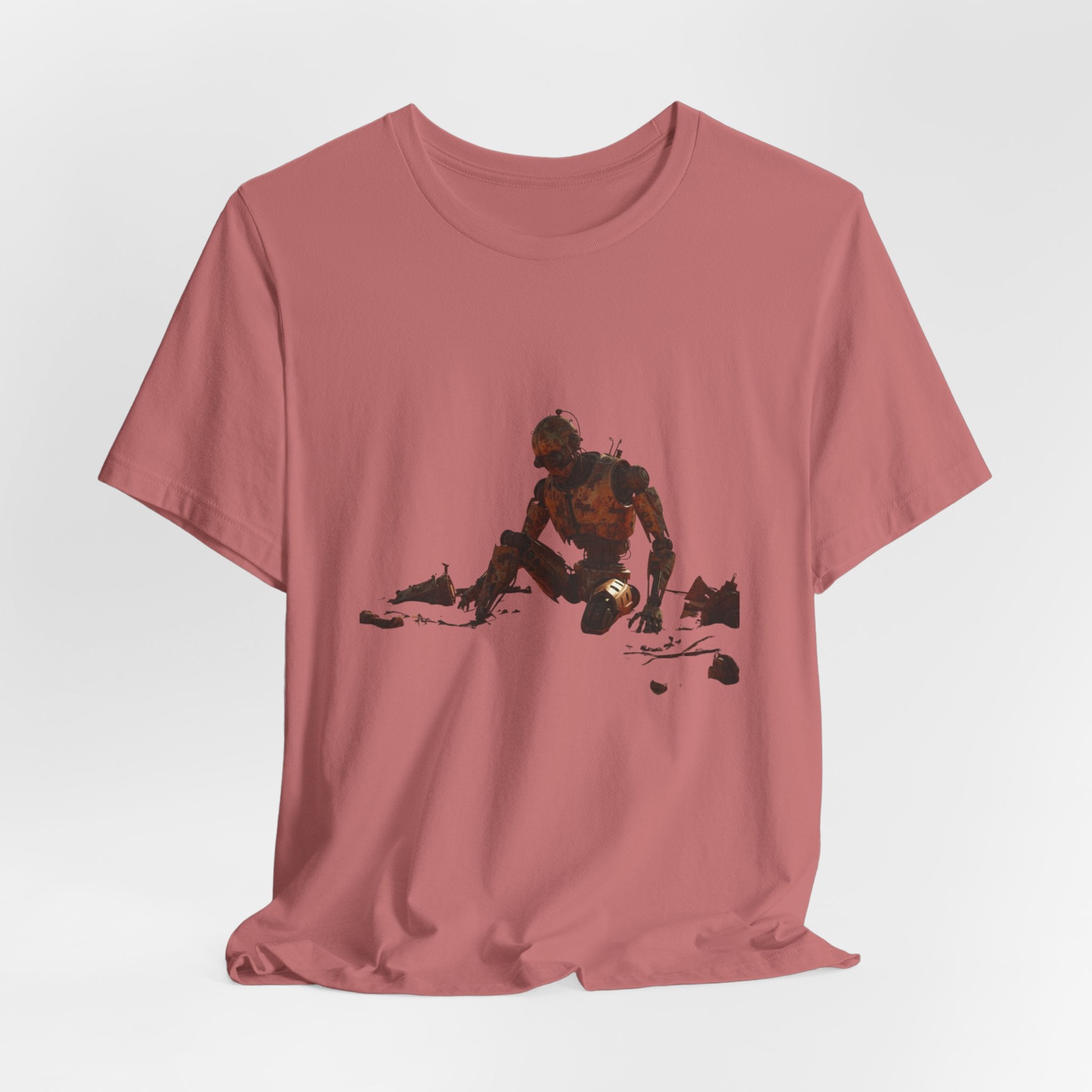 Survivor Figure Graphic Tee — Desert Wanderer Illustration T-Shirt