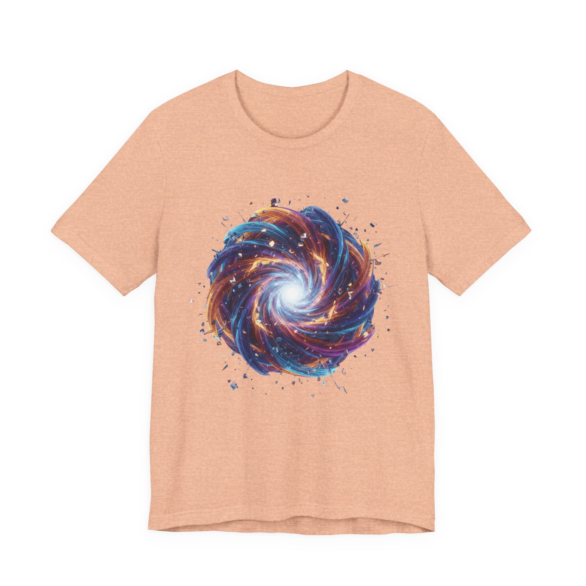 Galaxy Spiral Art Tee — Colorful Cosmic Swirl T-Shirt