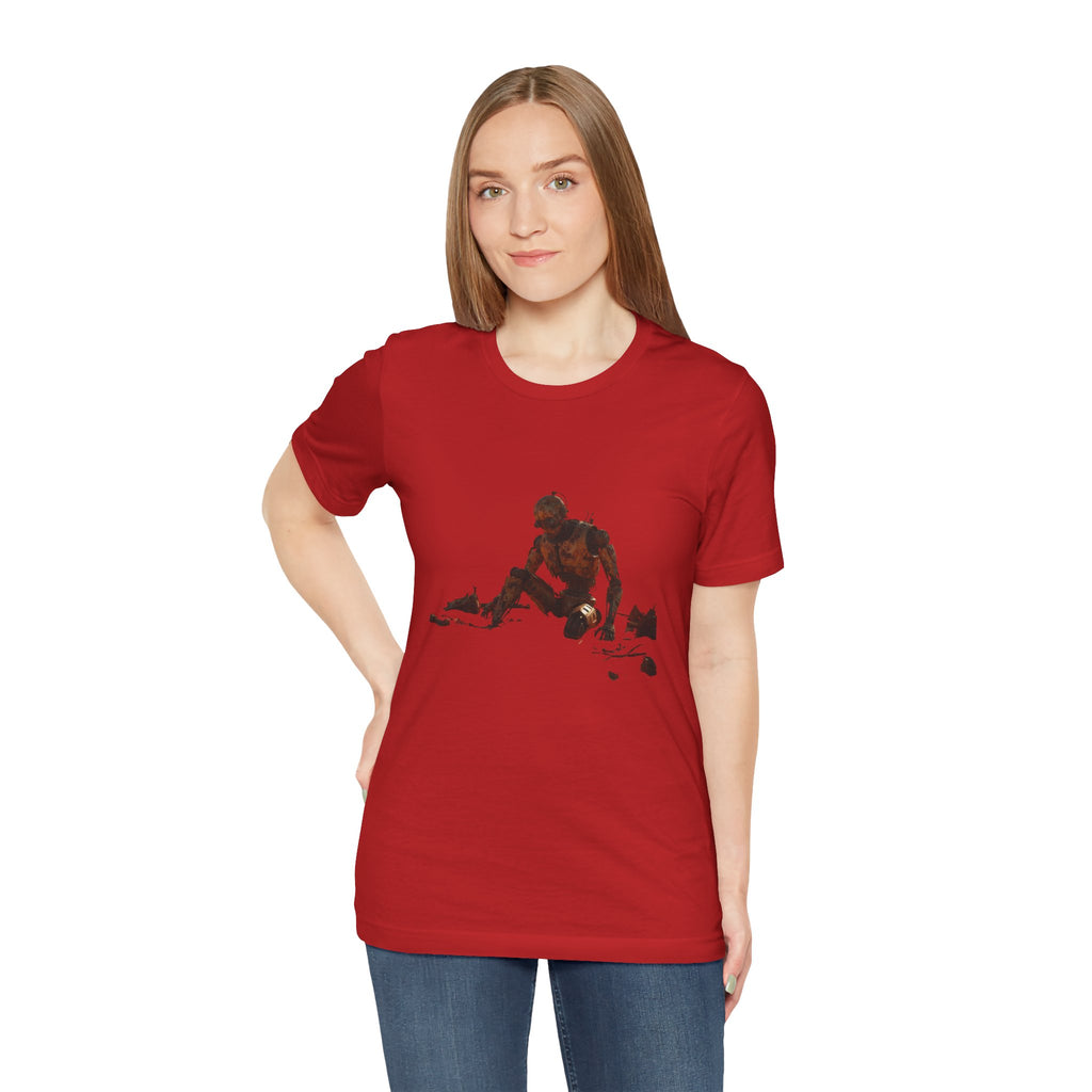 Survivor Figure Graphic Tee — Desert Wanderer Illustration T-Shirt
