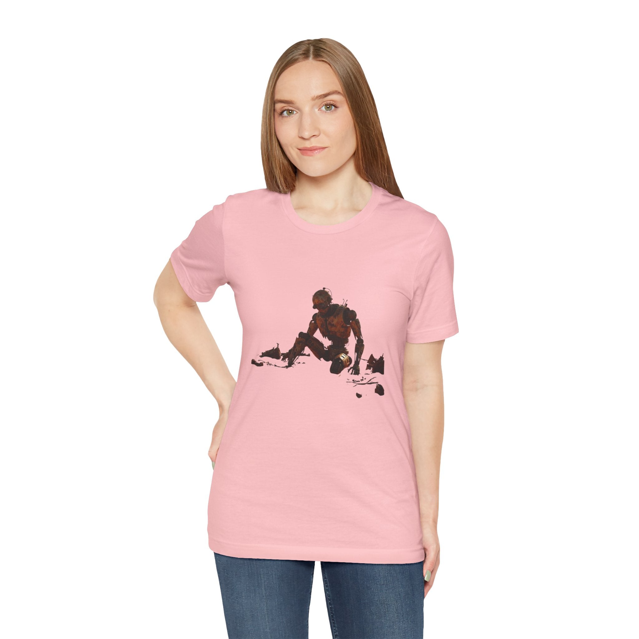 Survivor Figure Graphic Tee — Desert Wanderer Illustration T-Shirt