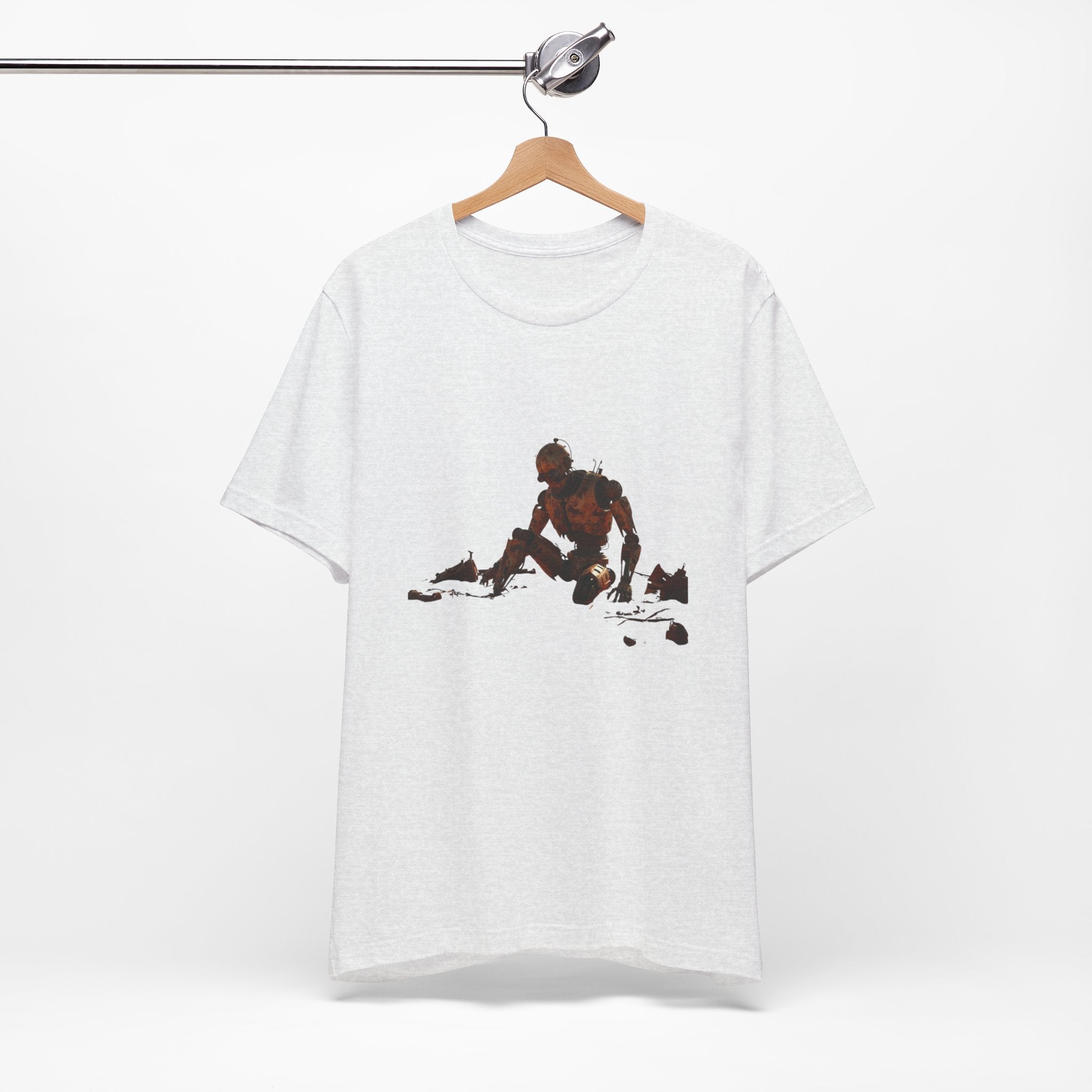 Survivor Figure Graphic Tee — Desert Wanderer Illustration T-Shirt