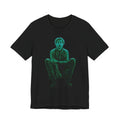 Sitting Silhouette Tee — Moody Green Portrait Graphic T-Shirt