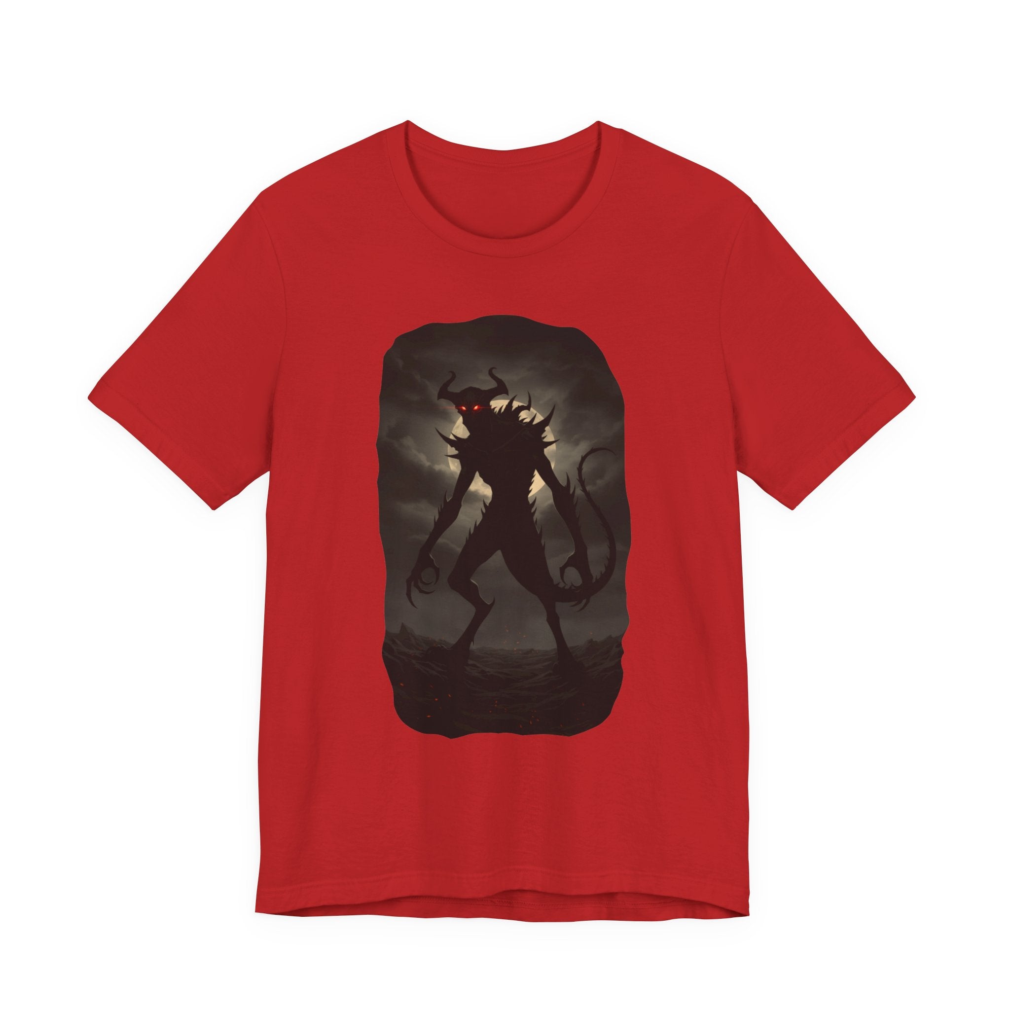 Monster Silhouette Tee — Dark Shadow Demon Graphic T-Shirt