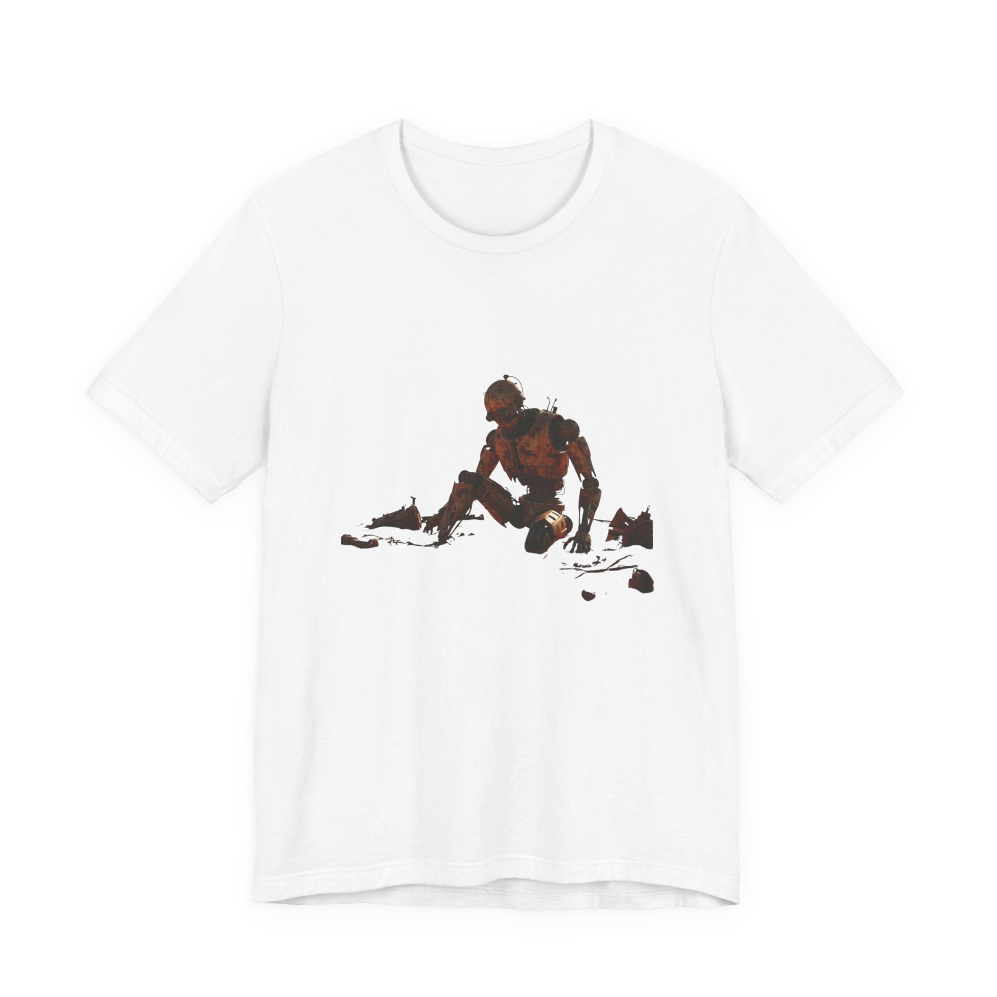 Survivor Figure Graphic Tee — Desert Wanderer Illustration T-Shirt