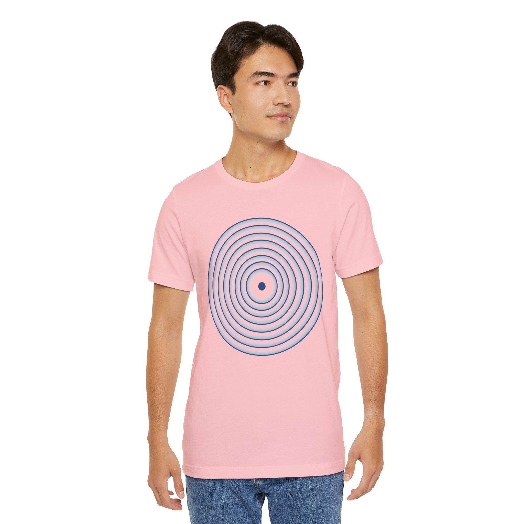 Concentric Circle Graphic Tee – Minimalist Retro Target Design