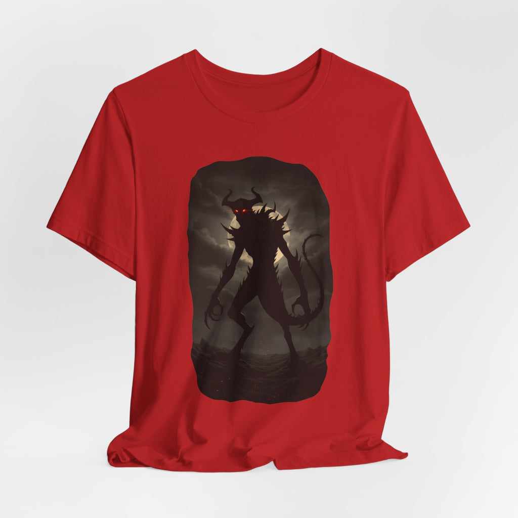 Monster Silhouette Tee — Dark Shadow Demon Graphic T-Shirt