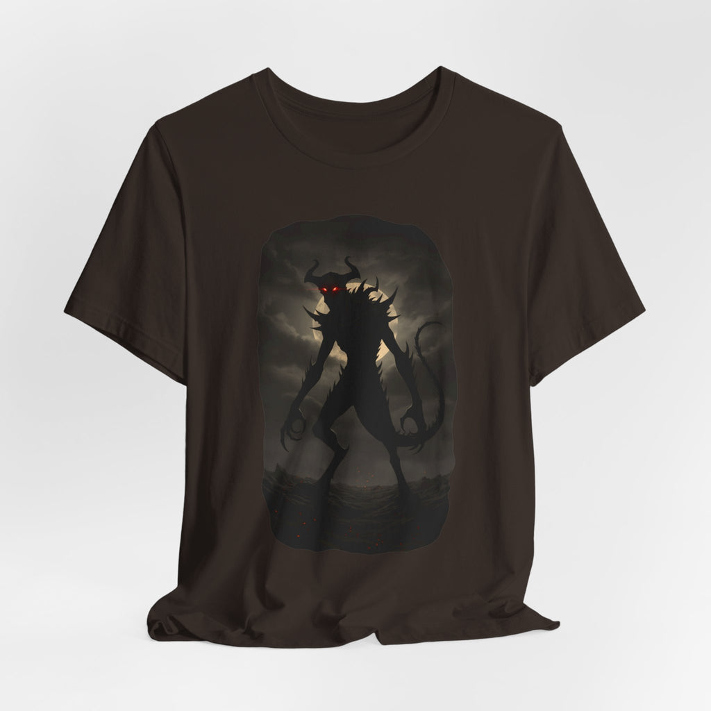 Monster Silhouette Tee — Dark Shadow Demon Graphic T-Shirt