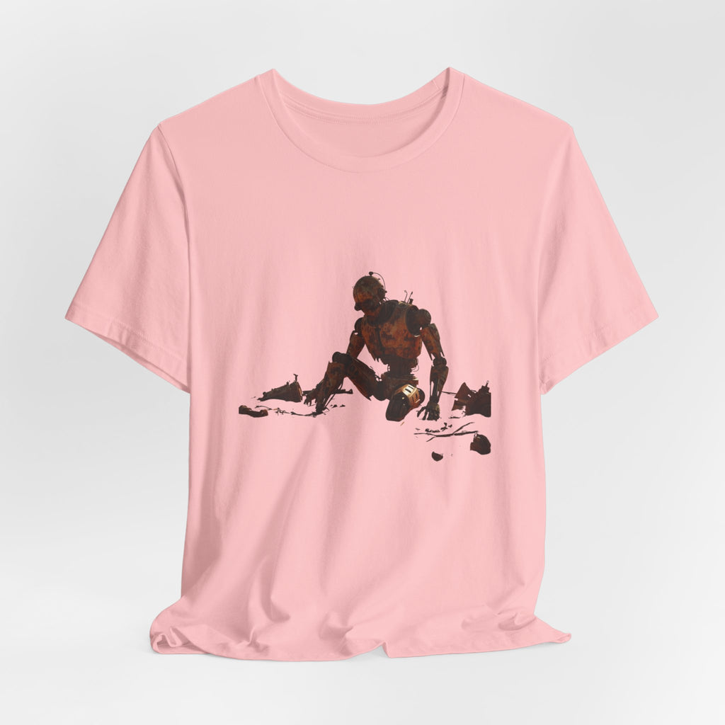 Survivor Figure Graphic Tee — Desert Wanderer Illustration T-Shirt