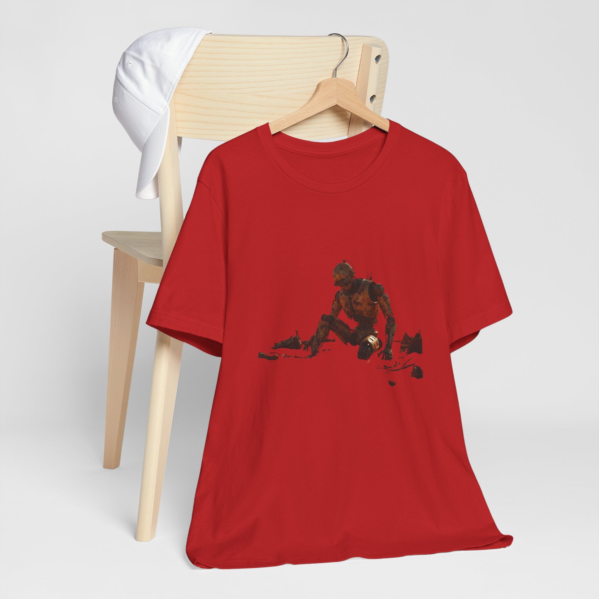 Survivor Figure Graphic Tee — Desert Wanderer Illustration T-Shirt