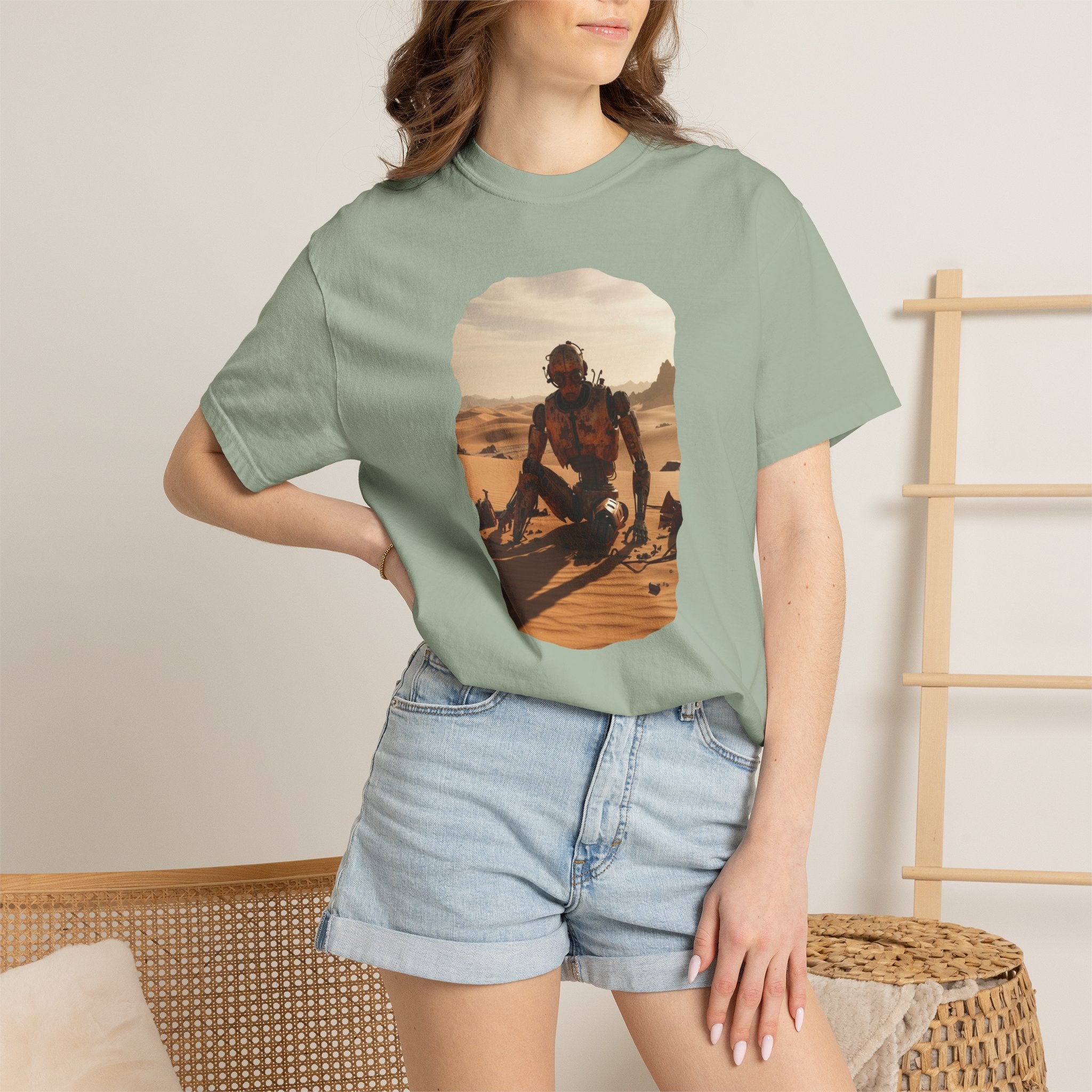Desert Surfer T-Shirt — Vintage Sunlit Sandboarding Graphic Tee