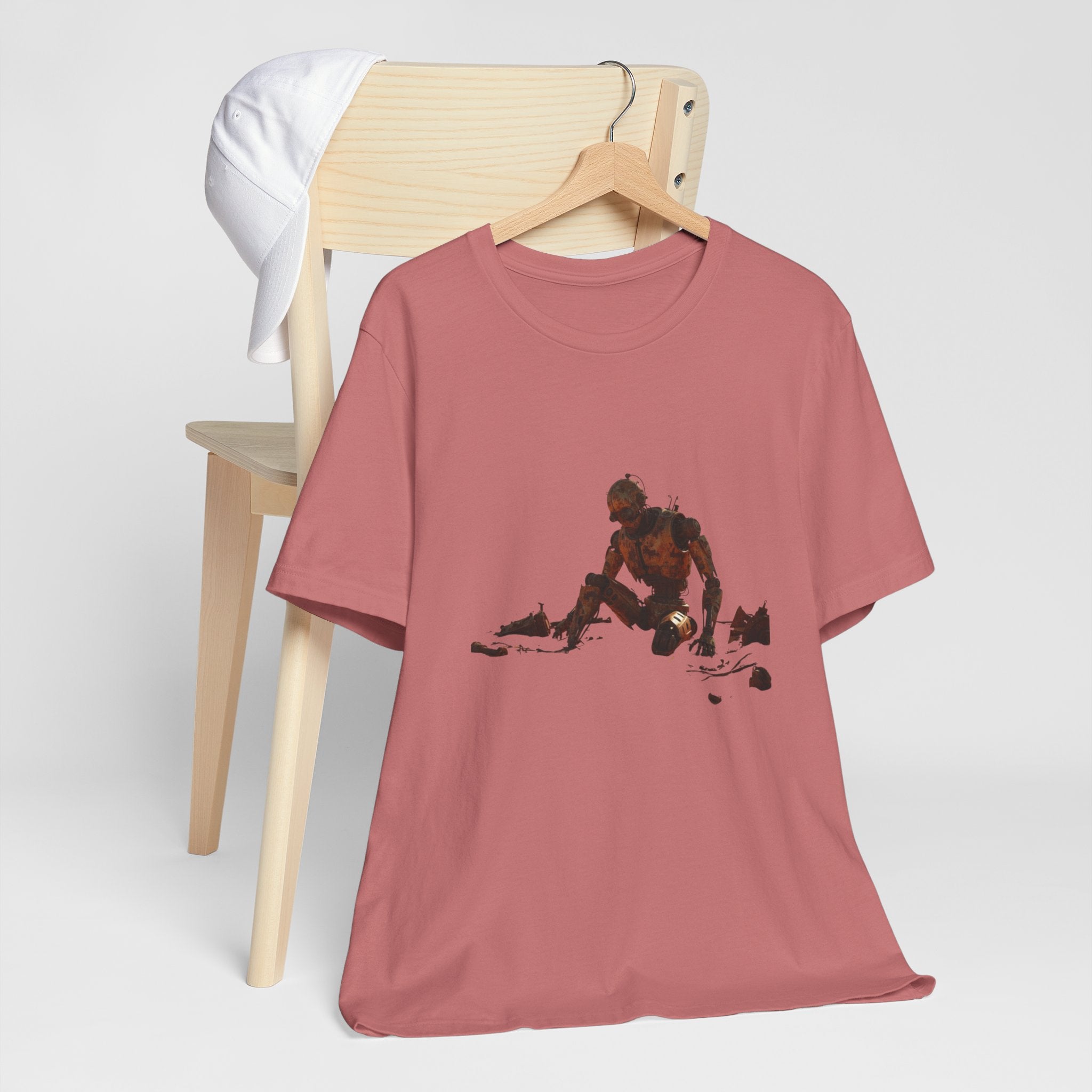Survivor Figure Graphic Tee — Desert Wanderer Illustration T-Shirt