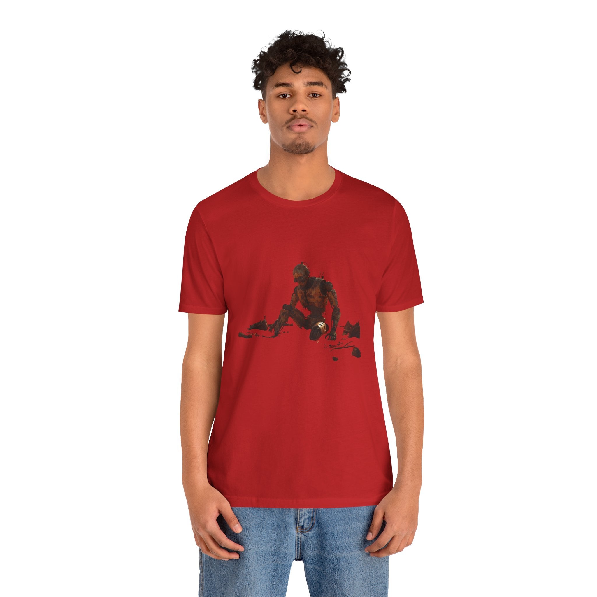 Survivor Figure Graphic Tee — Desert Wanderer Illustration T-Shirt