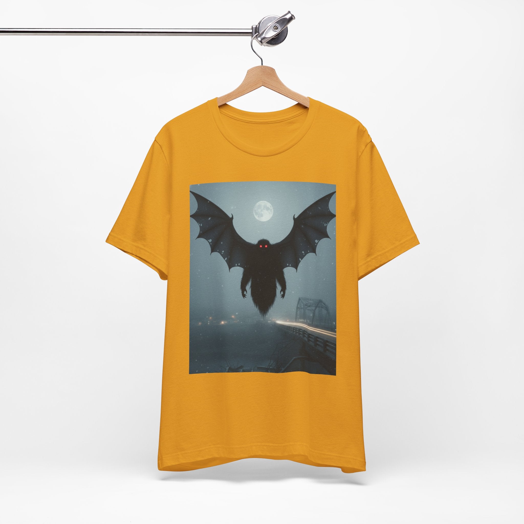 Mothman Moonlight T-Shirt — Cryptid Retro Horror Tee