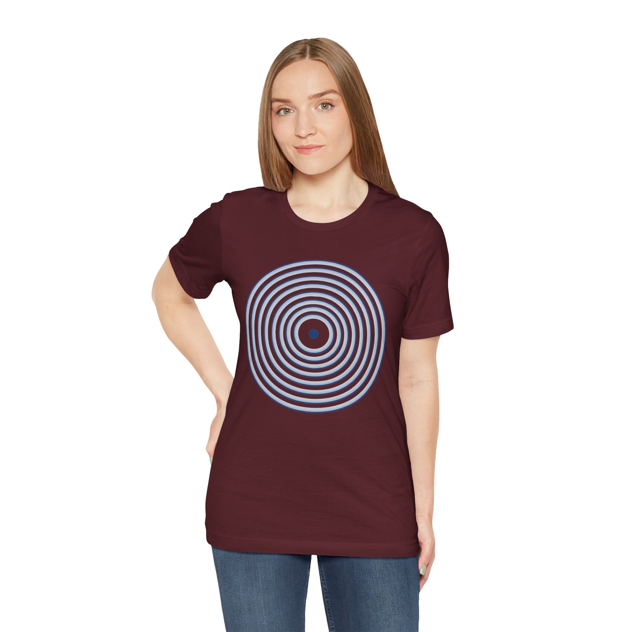 Concentric Circle Graphic Tee – Minimalist Retro Target Design