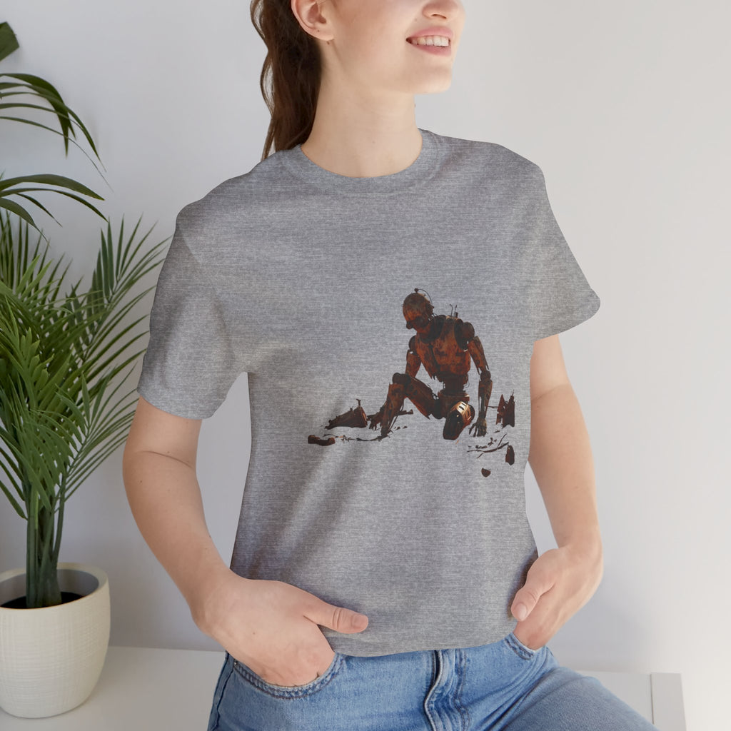 Survivor Figure Graphic Tee — Desert Wanderer Illustration T-Shirt
