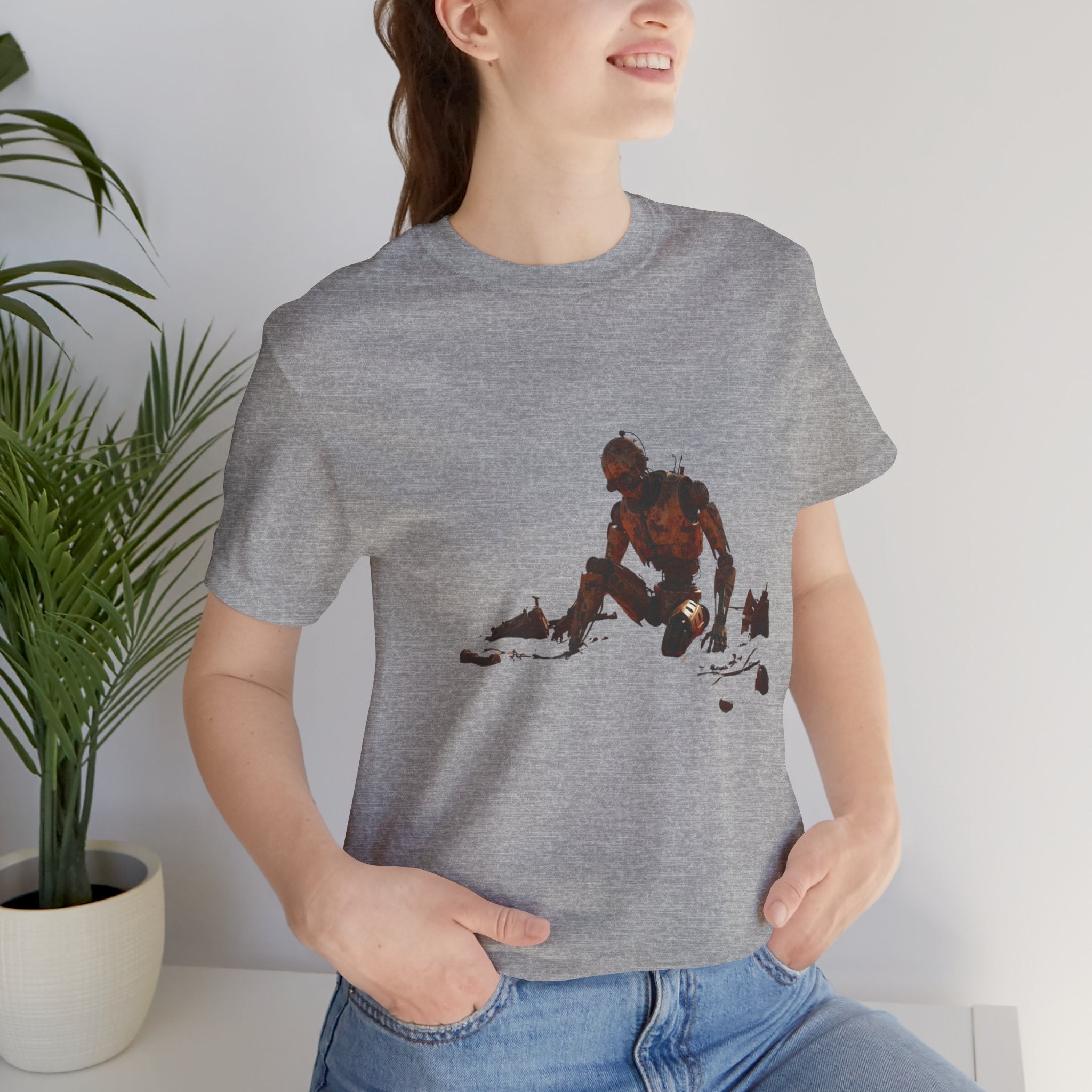 Survivor Figure Graphic Tee — Desert Wanderer Illustration T-Shirt