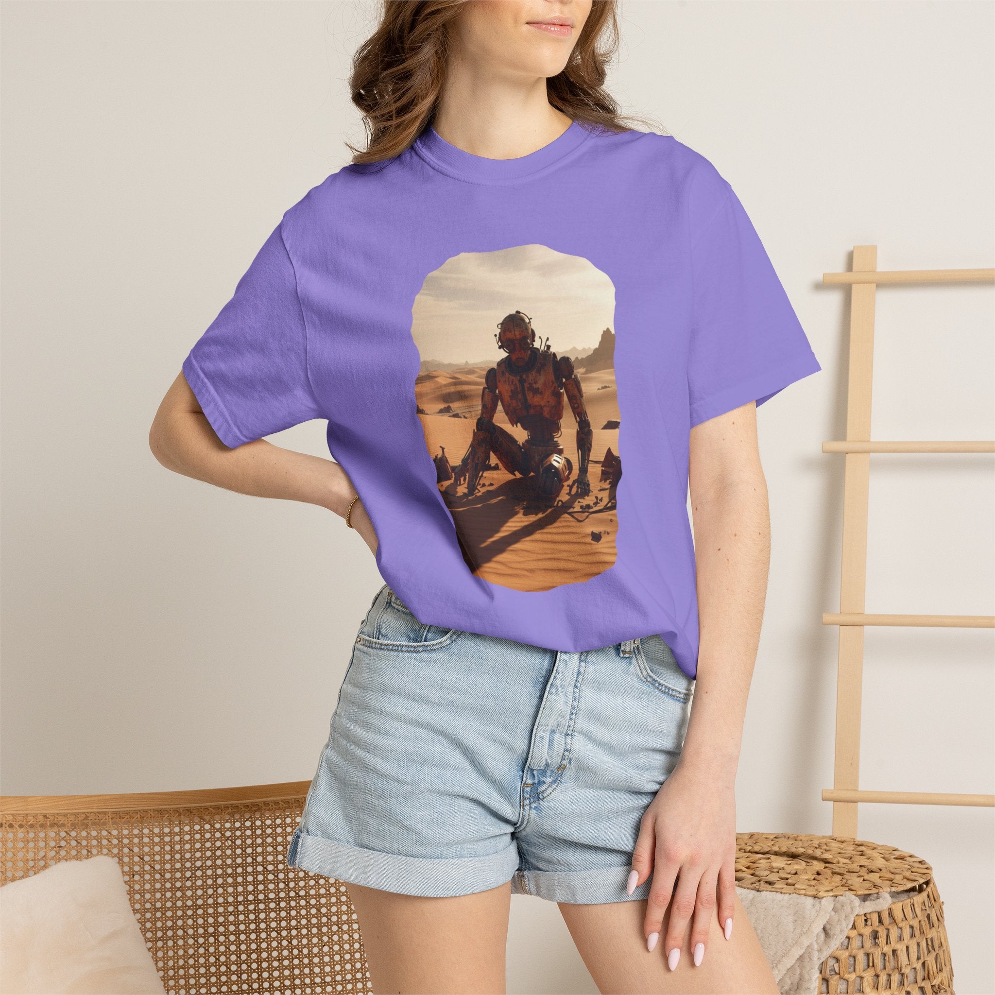 Desert Surfer T-Shirt — Vintage Sunlit Sandboarding Graphic Tee