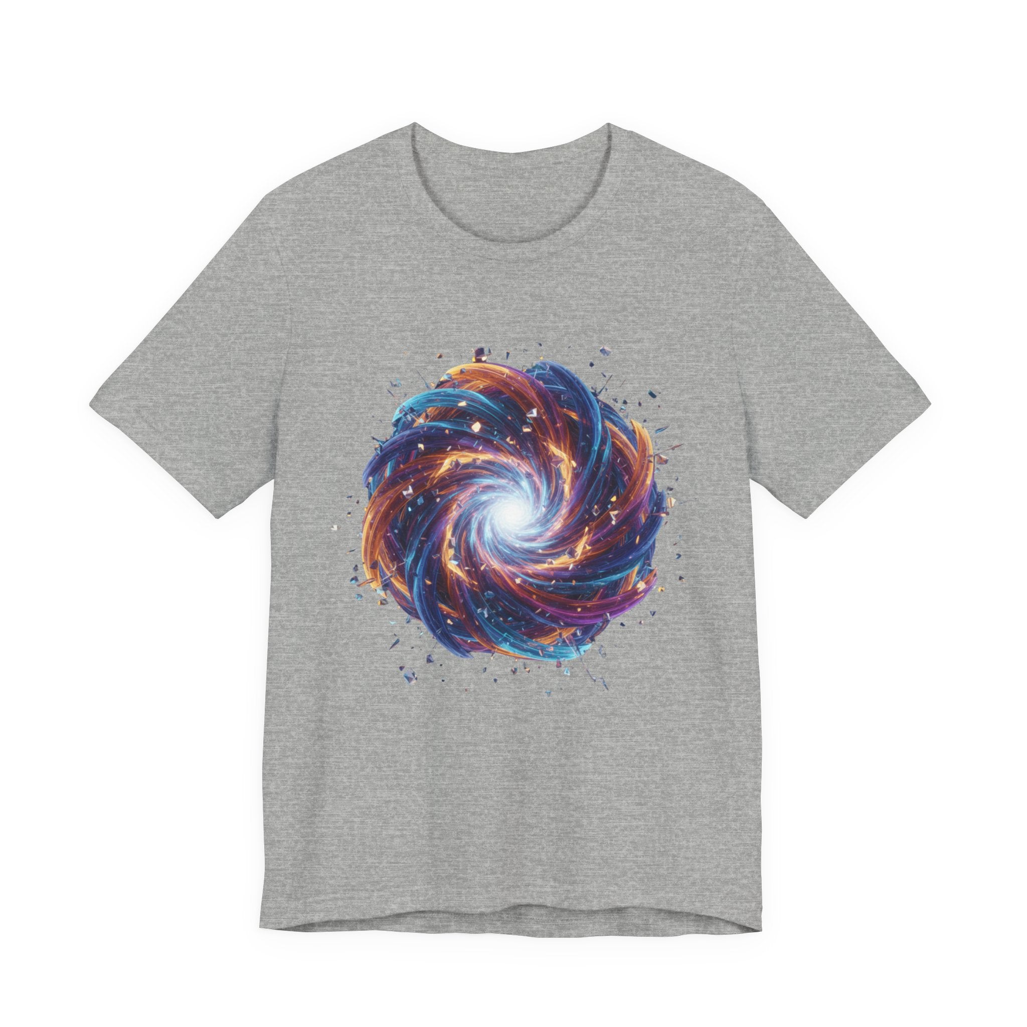 Galaxy Spiral Art Tee — Colorful Cosmic Swirl T-Shirt