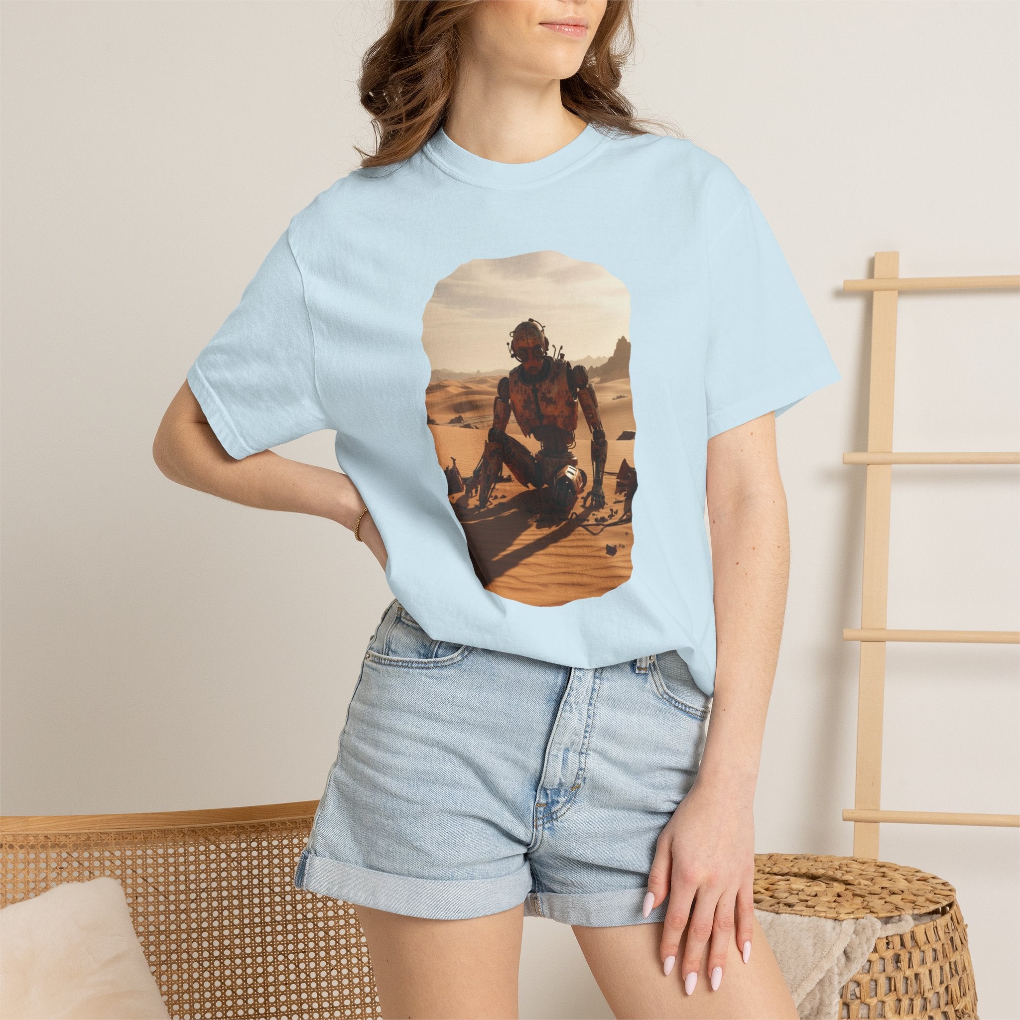 Desert Surfer T-Shirt — Vintage Sunlit Sandboarding Graphic Tee