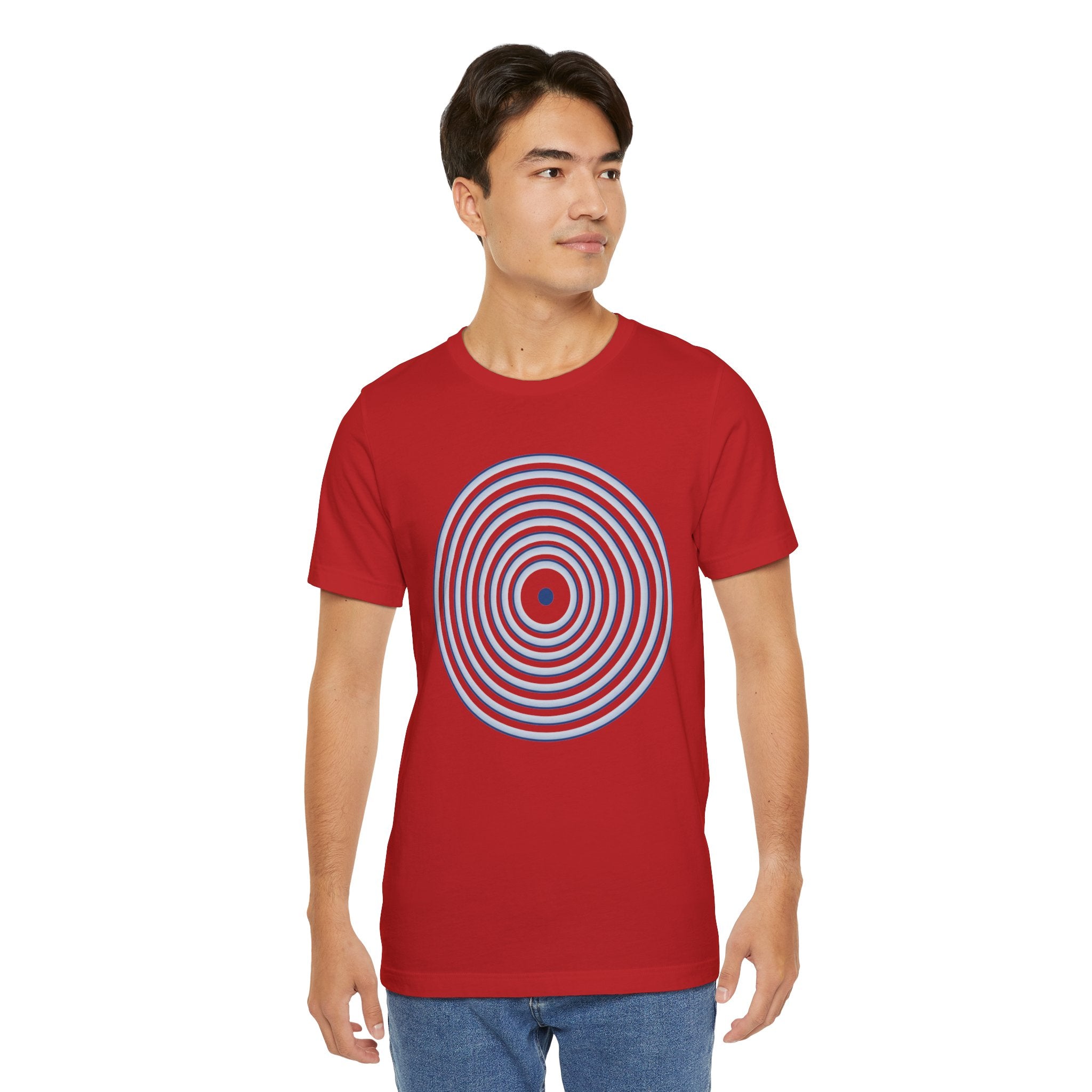 Concentric Circle Graphic Tee – Minimalist Retro Target Design