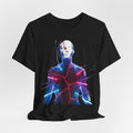 Electric Human Silhouette Tee — Neon Lightning Graphic T‑Shirt