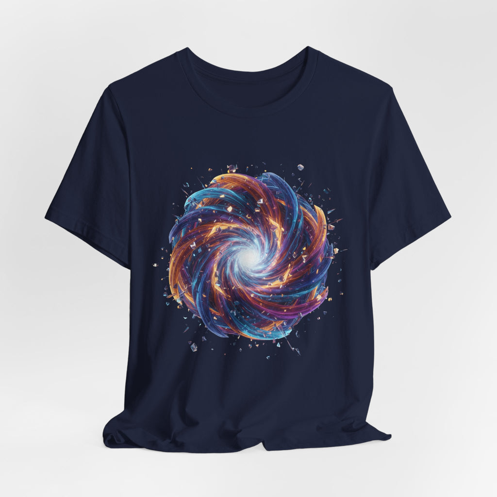 Galaxy Spiral Art Tee — Colorful Cosmic Swirl T-Shirt