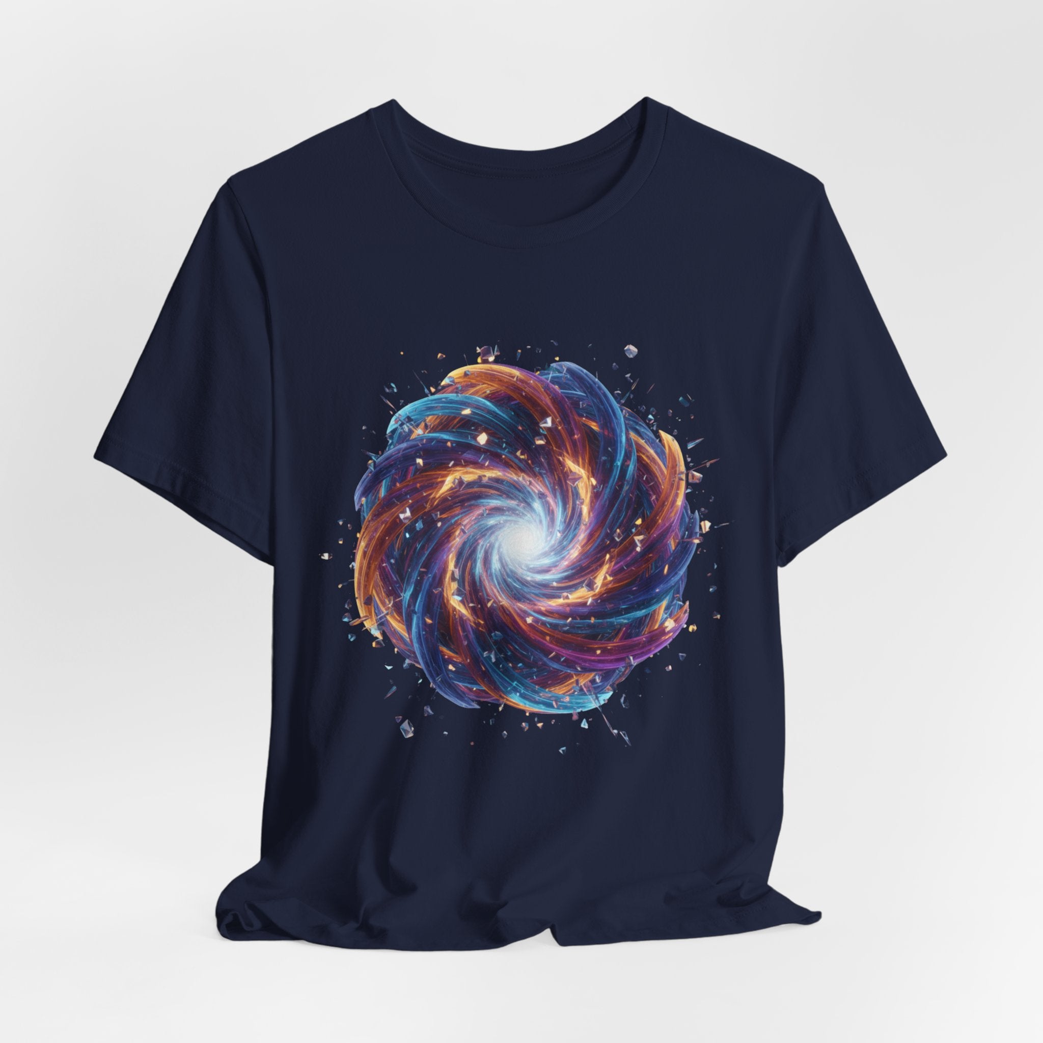 Galaxy Spiral Art Tee — Colorful Cosmic Swirl T-Shirt