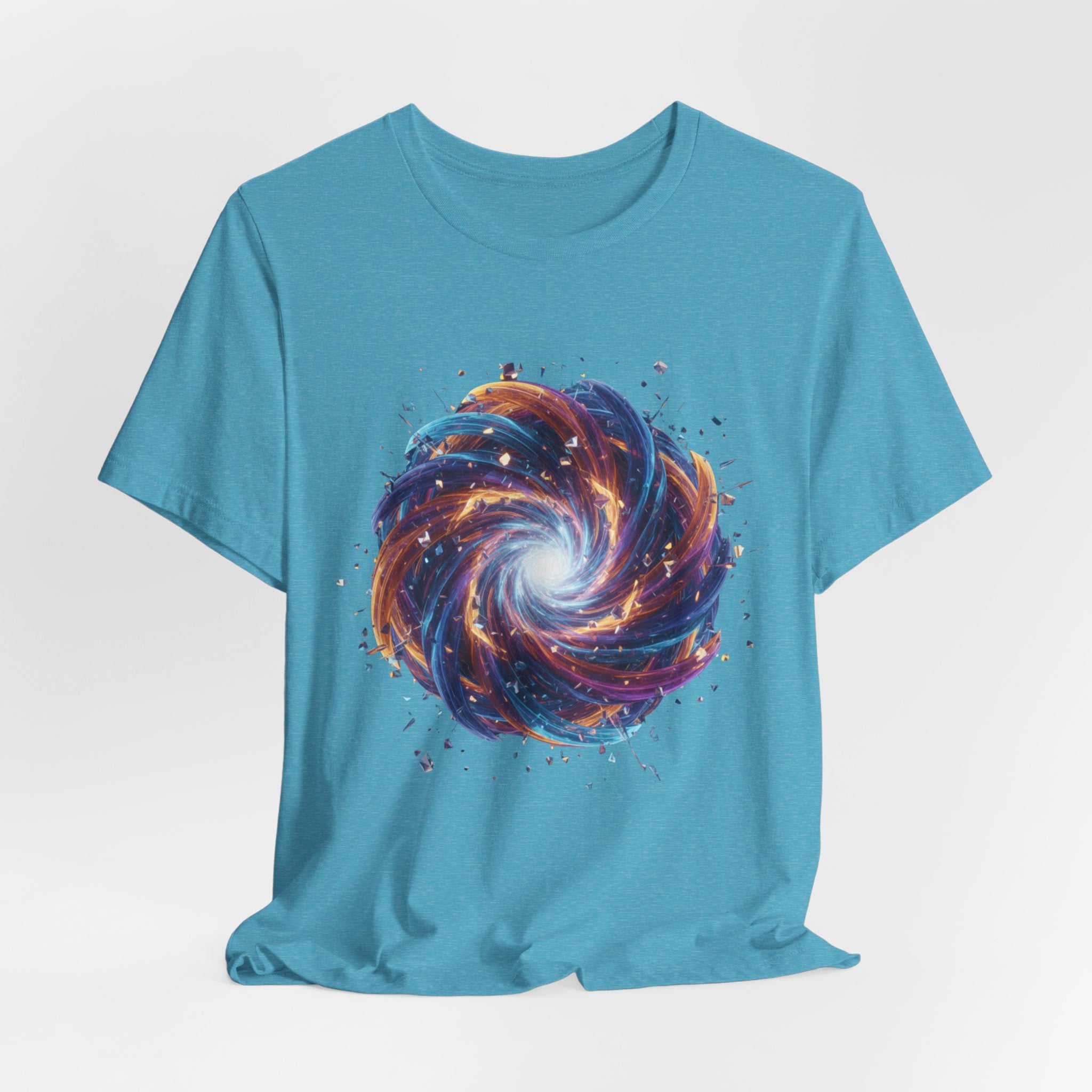 Galaxy Spiral Art Tee — Colorful Cosmic Swirl T-Shirt