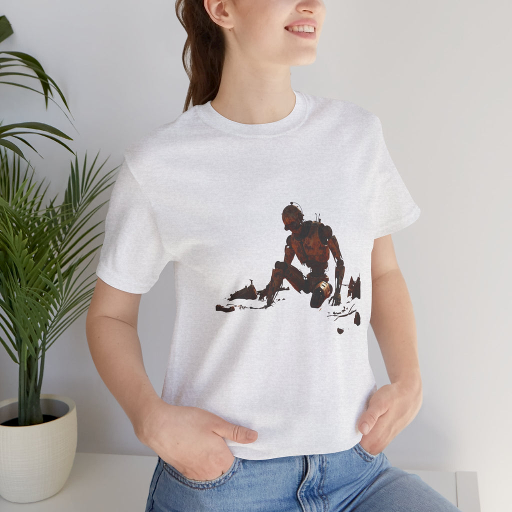 Survivor Figure Graphic Tee — Desert Wanderer Illustration T-Shirt