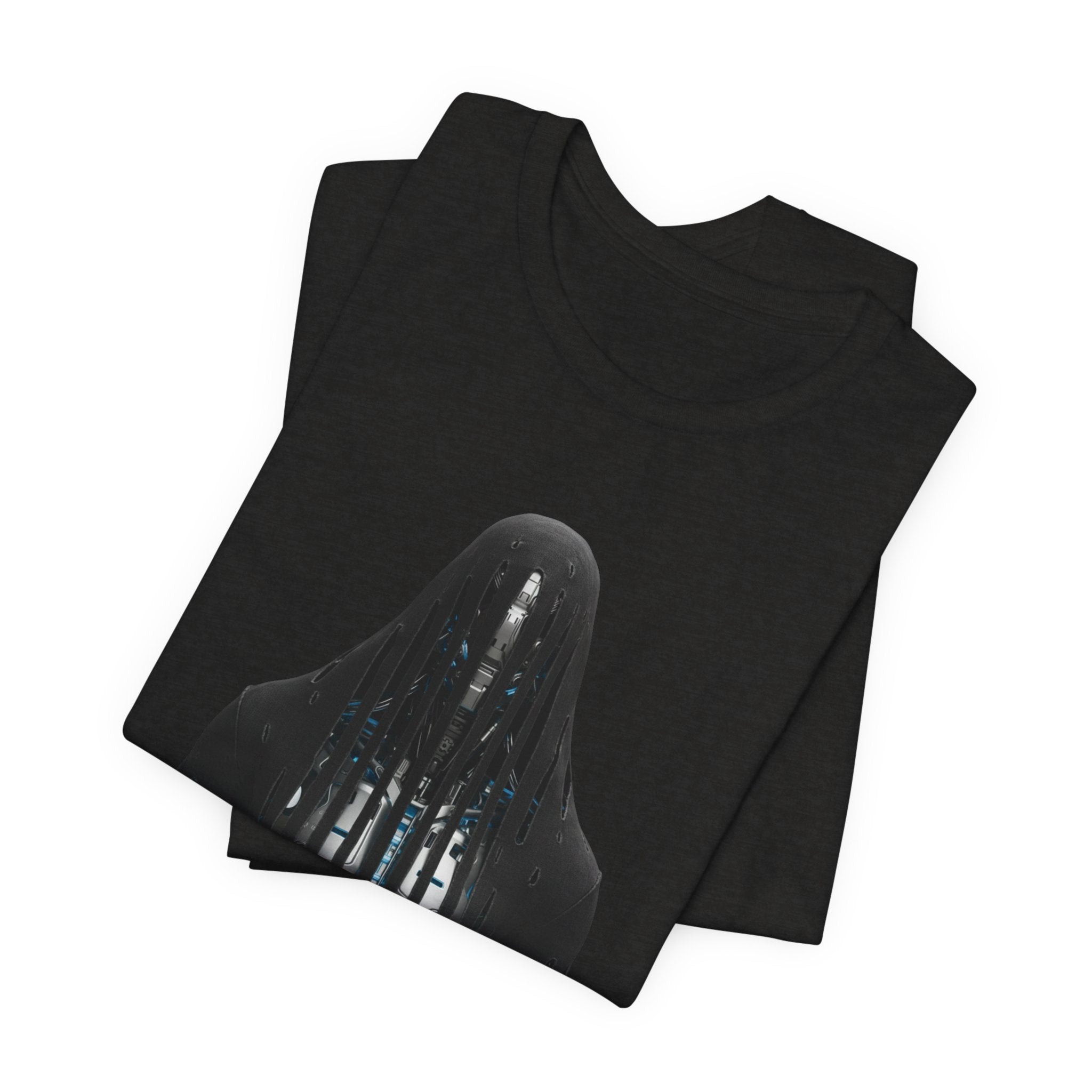 Horror Silhouette Tee — Shadowed Figure Graphic T-Shirt