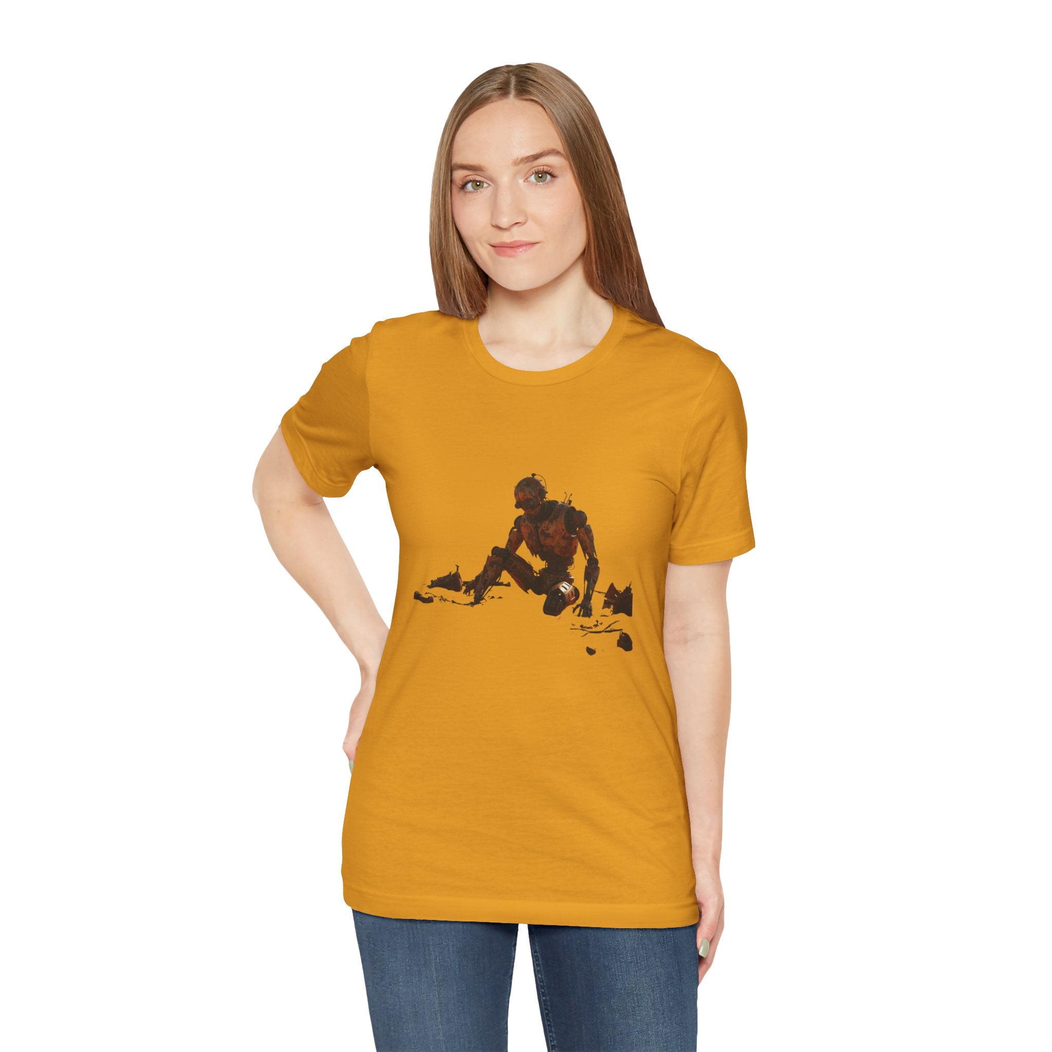 Survivor Figure Graphic Tee — Desert Wanderer Illustration T-Shirt