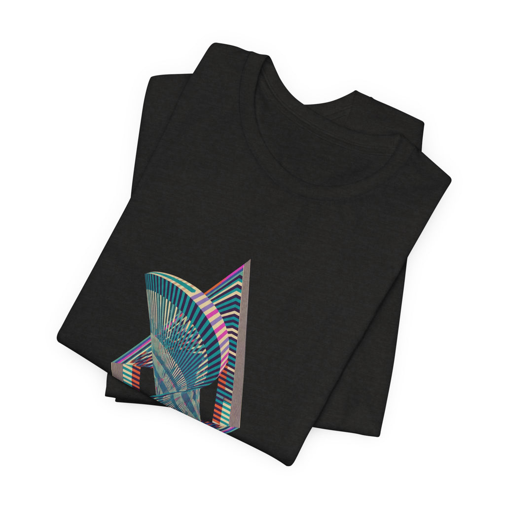 Abstract Geometric Wave Graphic Tee