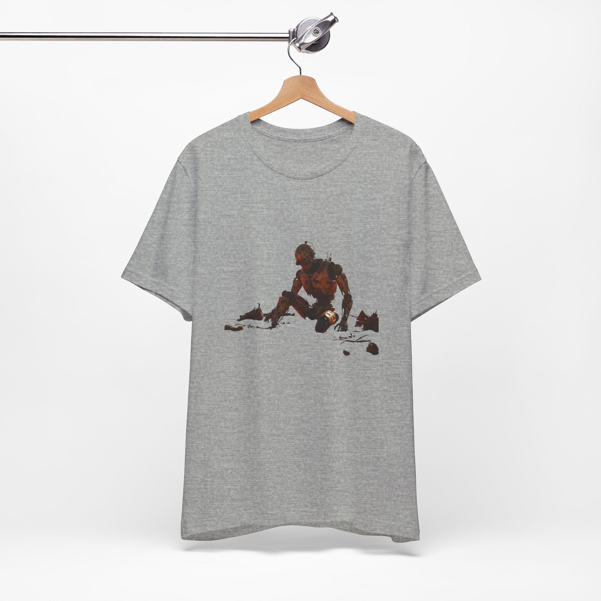Survivor Figure Graphic Tee — Desert Wanderer Illustration T-Shirt